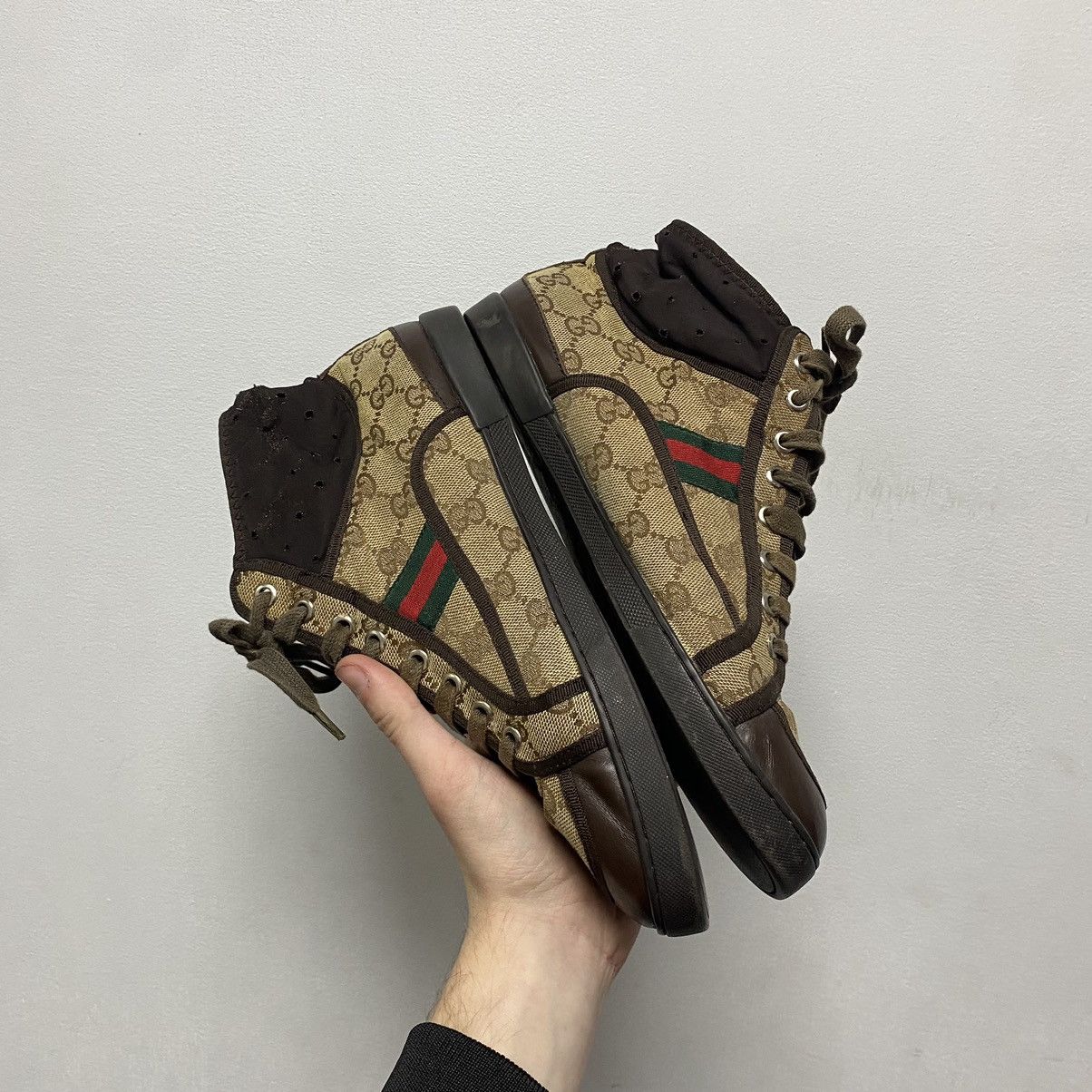 Gucci Gucci high top shoes MONOGRAM Size US 8 / EU 41 - 7 Thumbnail