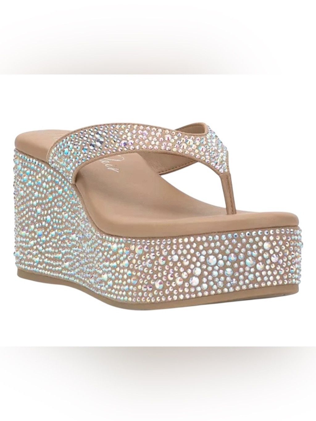 Wild Things Wild Pair Women's Loli Embellished Thong Platform Sandals Size US 7.5 / IT 37.5 - 2 Thumbnail