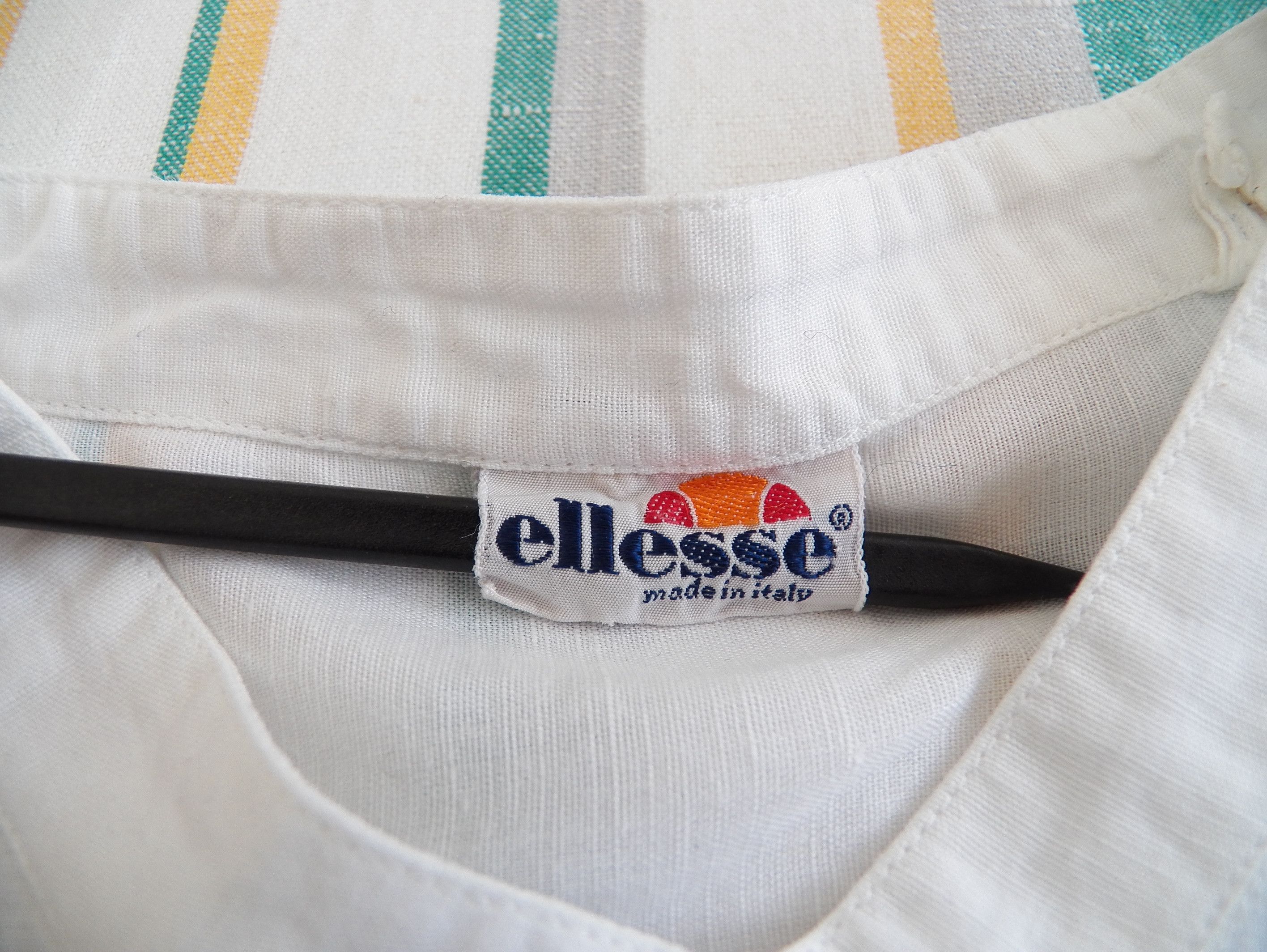 Ellesse Vintage ellesse MENS SHIRT Linen Short Sleeve Button Front Size US M / EU 48-50 / 2 - 2 Thumbnail