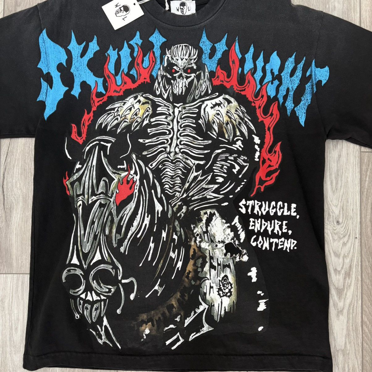 Warren Lotas Warren Lotas Berserk Skull Knight Sunfaded Tee Medium Size US M / EU 48-50 / 2 - 2 Thumbnail