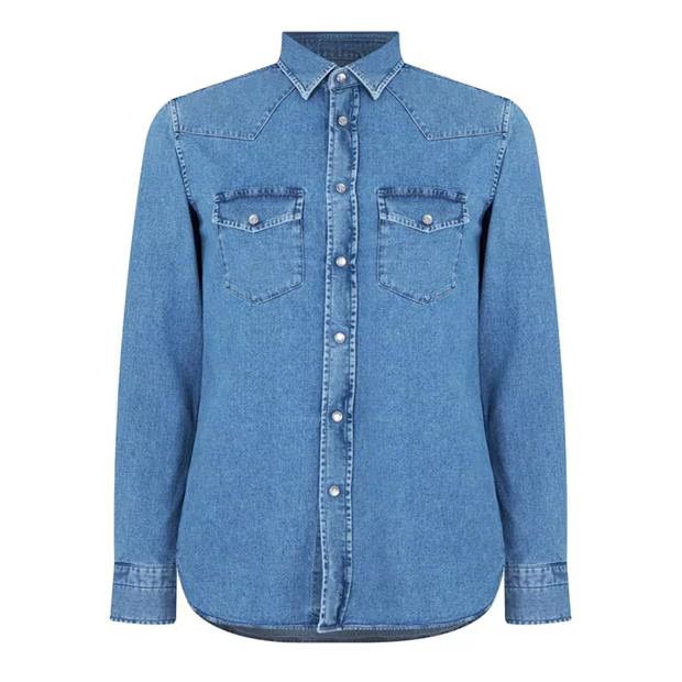 Tom Ford o1g2r1mq0724 Denim Shirt in Blue Size US S / EU 44-46 / 1 - 1 Thumbnail