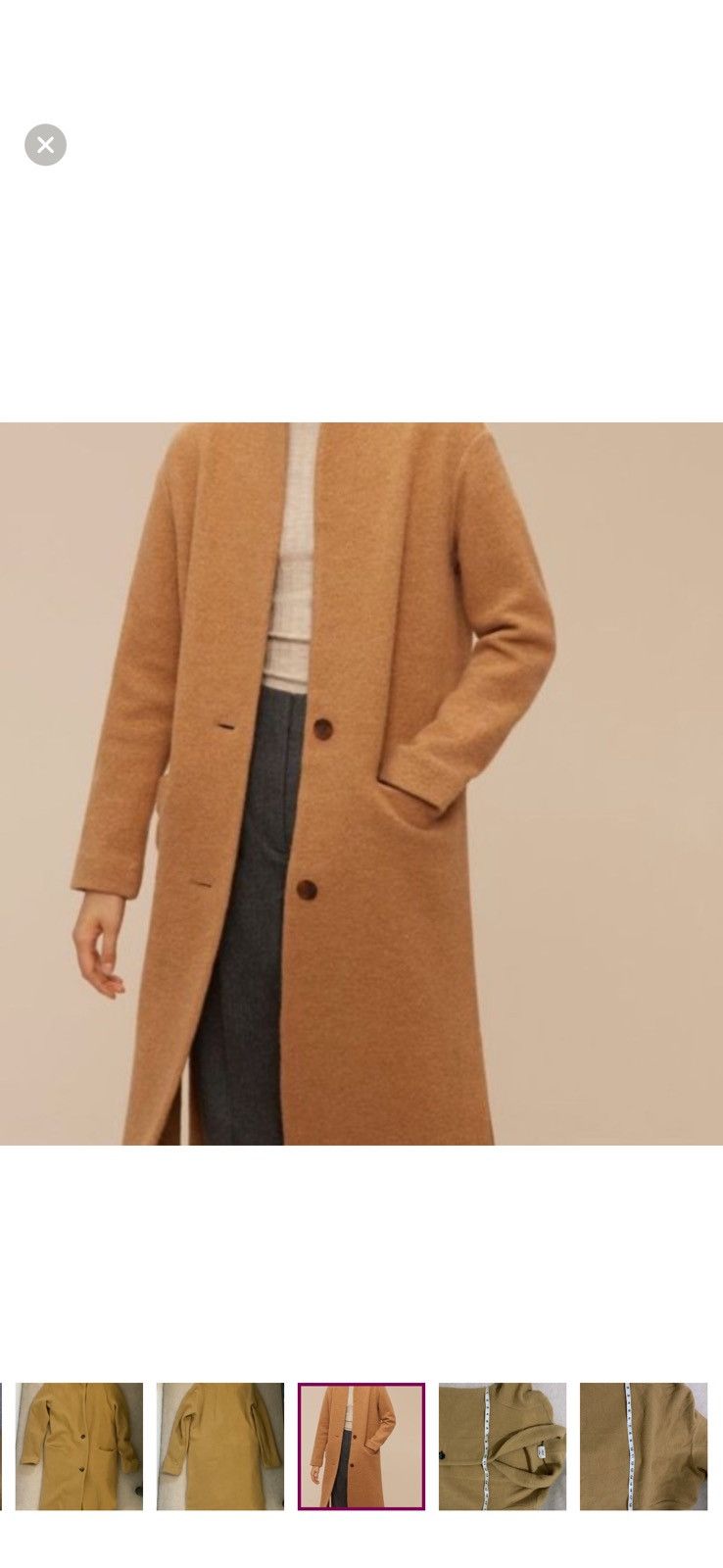 Aritzia Wilfred Dujardin Mustard Yellow Wool Coat Size S / US 4 / IT 40 - 12 Thumbnail