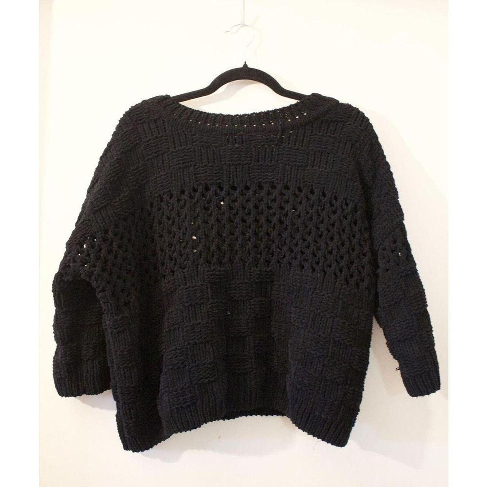 The Unbranded Brand Moth black crocheted sweater Size M / US 6-8 / IT 42-44 - 2 Thumbnail