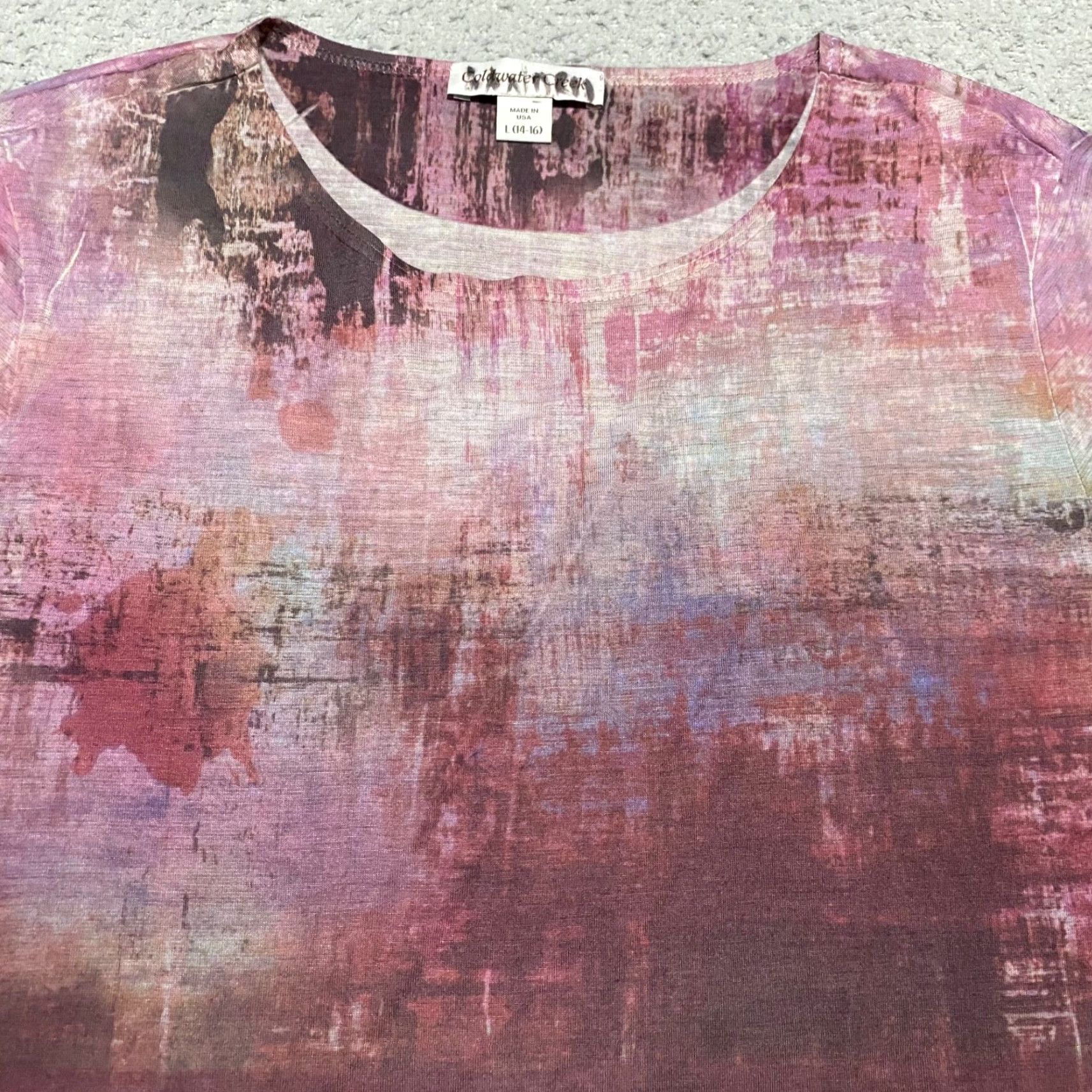 Coldwater Creek Coldwater Creek Womens Blouse Shirt Multicolor Geometric Long Sleeve Round Neck L Adult Womens Size L / US 10 / IT 46 - 6 Thumbnail