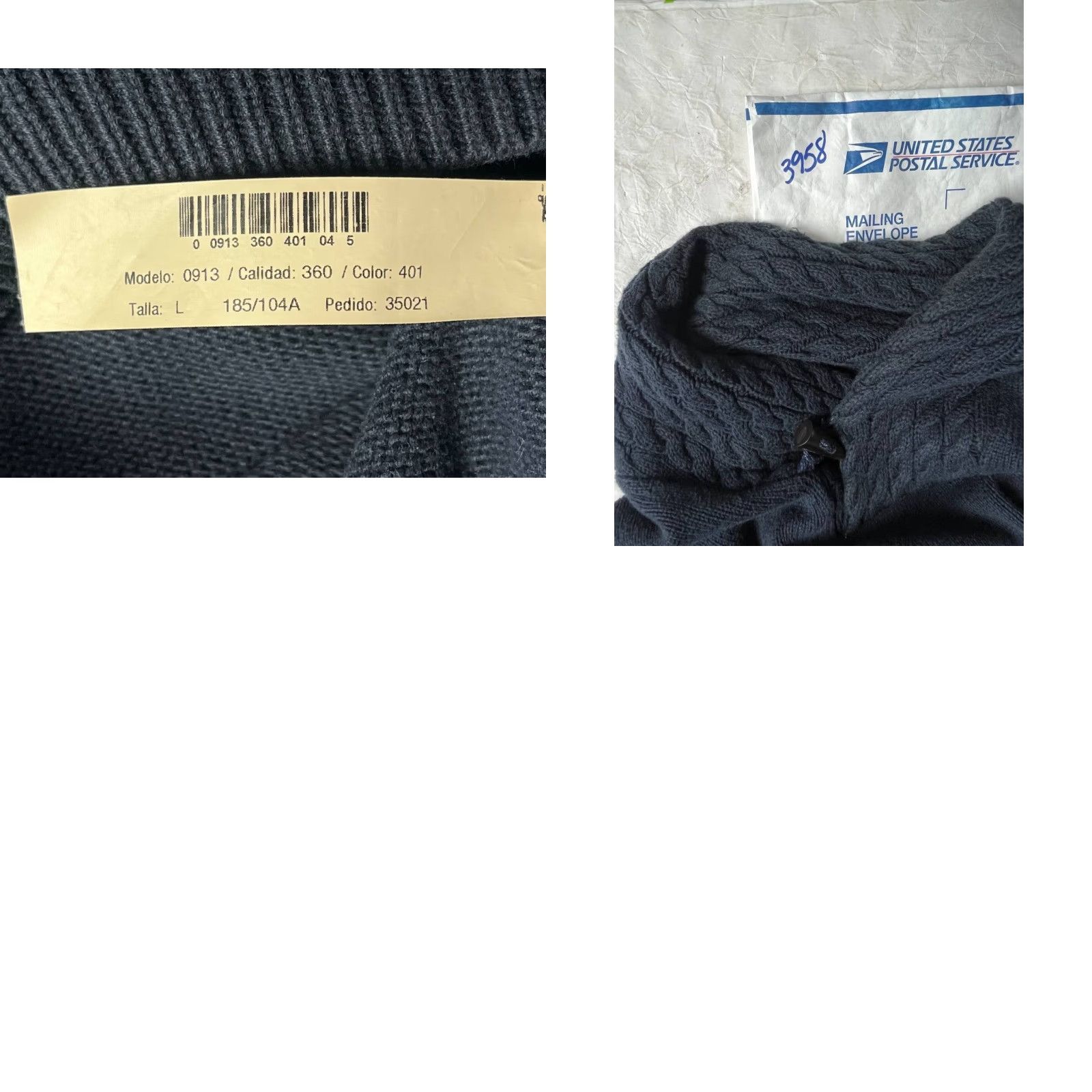 Massimo Dutti Mossimo Dutti Pullover Sweater Knit Neck Shawl L Charcoal Gray Cotton Cashmere Men Regular Knit Style Preppy Size US L / EU 52-54 / 3 - 9 Thumbnail