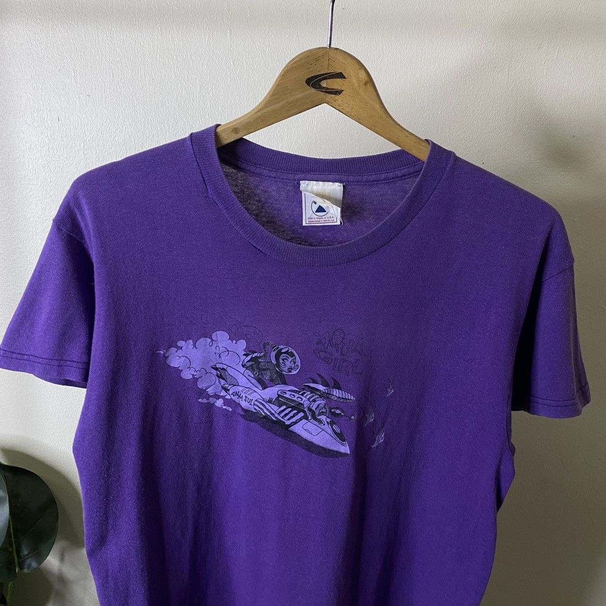 Vintage 1990s Anna Sui Aqua Girl Designer T Shirt Size US S / EU 44-46 / 1 - 2 Thumbnail