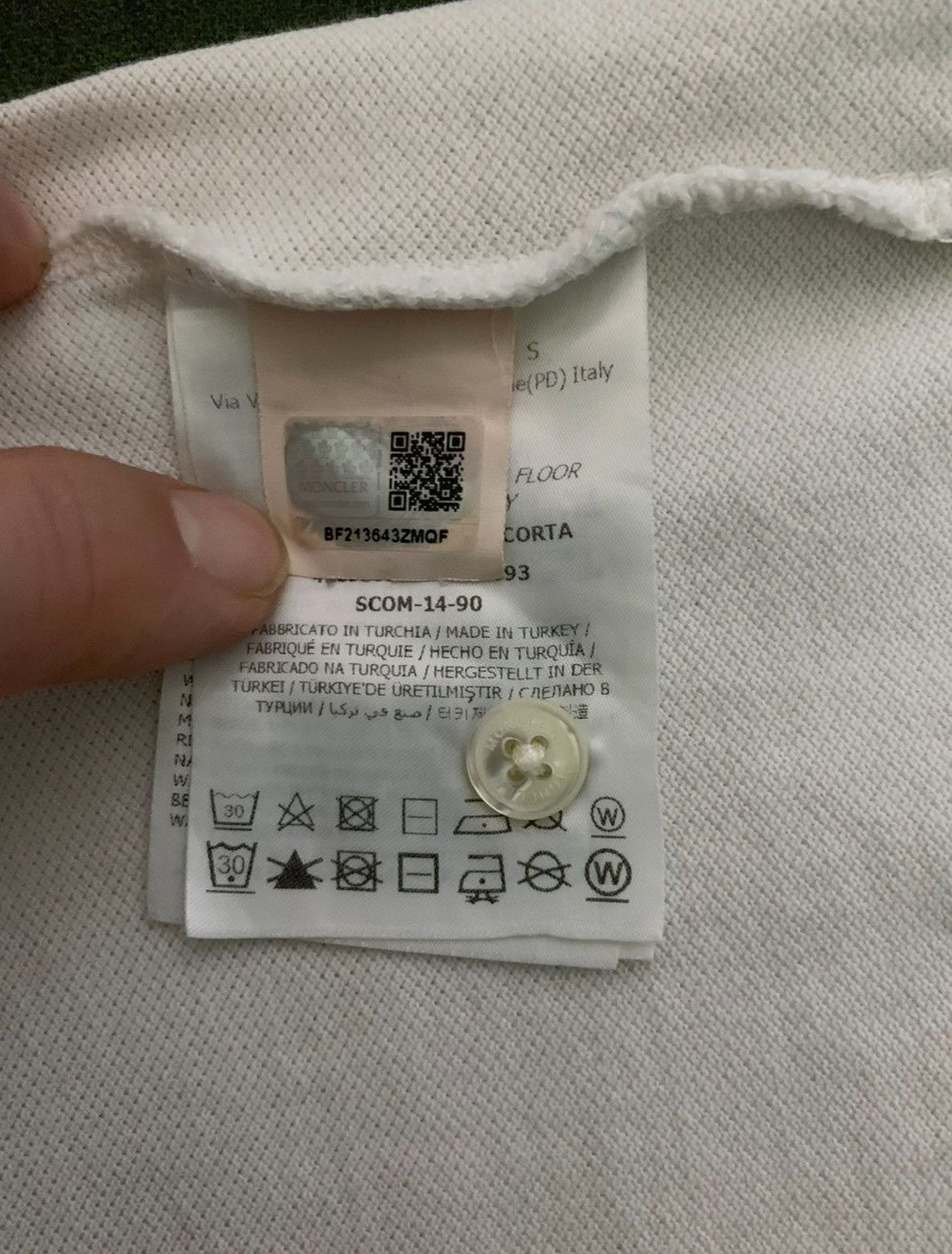 Moncler polo size M white