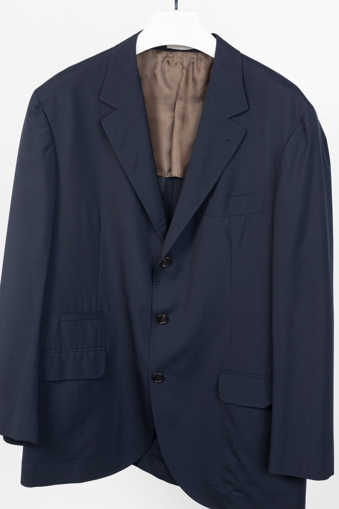Brunello Cucinelli Brunello Cucinelli SS/20 Navy Three-Button Travel Blazer Size 54R - 3 Thumbnail