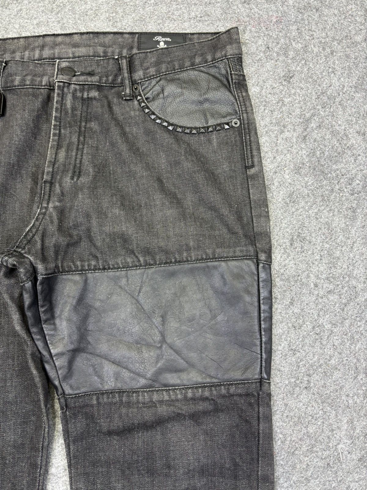 Roen 💥Hybrid Denim💥roen x semantic design Cowhide Denim F902 Size US 35 - 3 Thumbnail