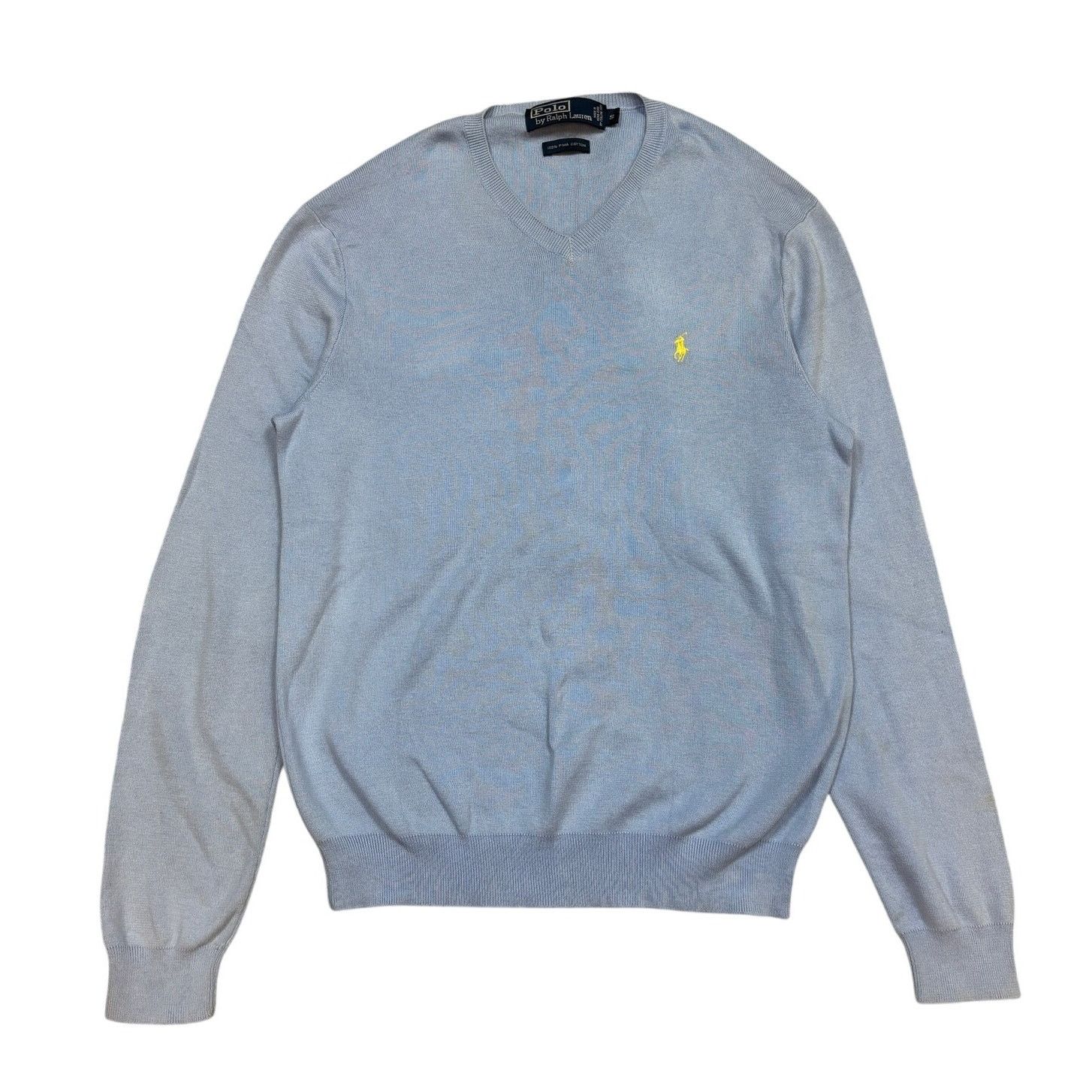 Polo Ralph Lauren × Vintage Vintage Polo Ralph Lauren Pima V Neck Sweater Men's Small Size US S / EU 44-46 / 1 - 1 Thumbnail