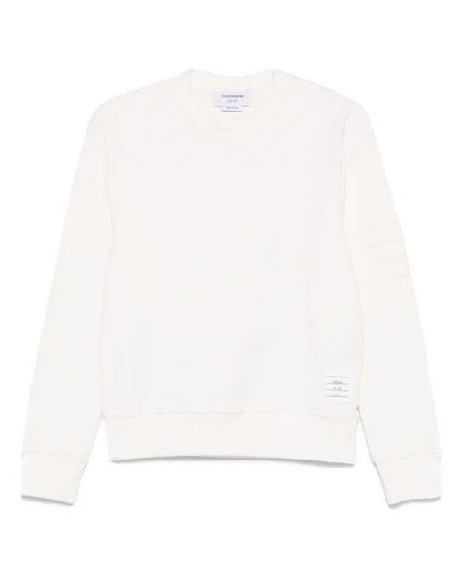 Thom Browne o1s22i1n1124 Crewneck Sweatshirt in White Size US L / EU 52-54 / 3 - 1 Preview