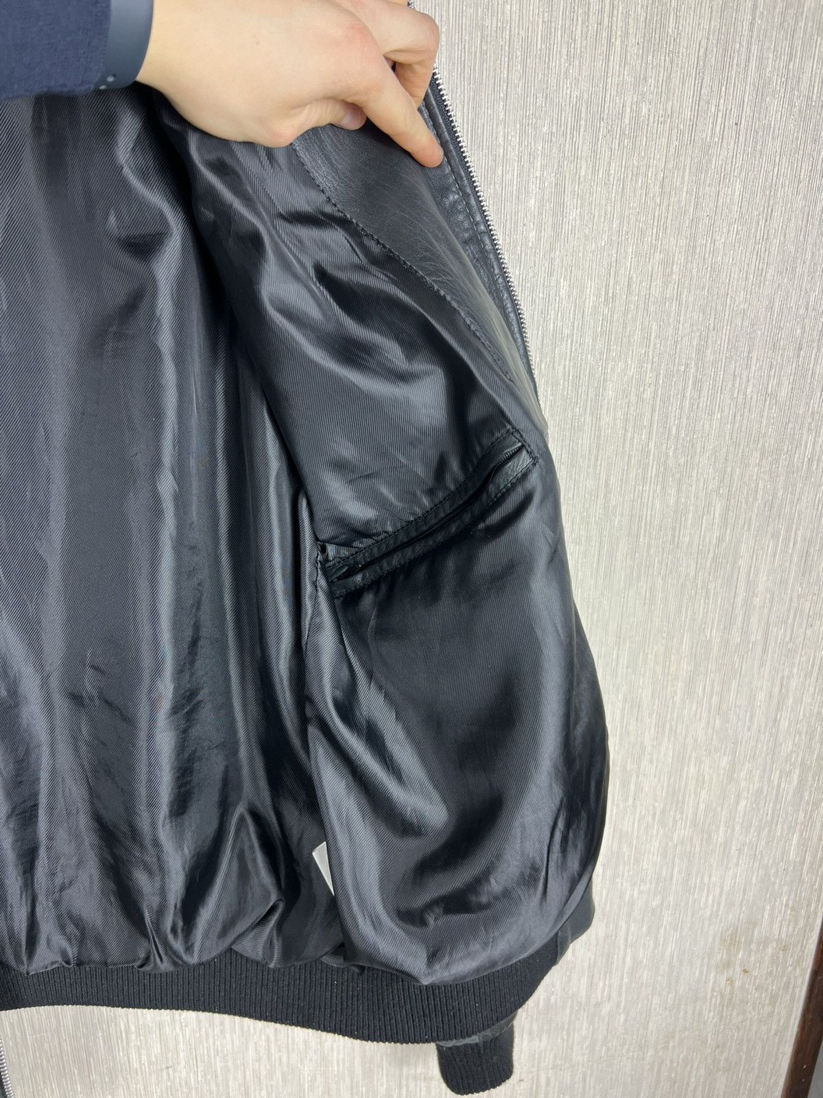GOOSECRAFT Vintage Goose Craft bomber leather jacket double zip Size US L / EU 52-54 / 3 - 19 Thumbnail