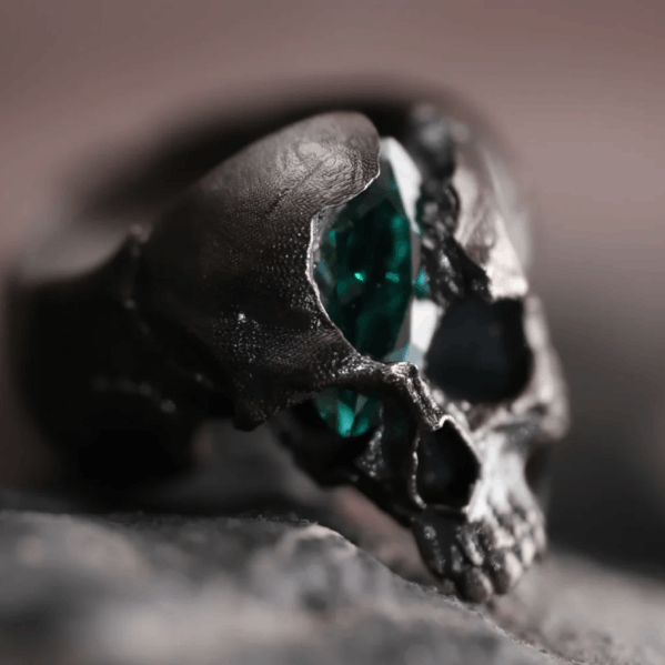Jewelry Skull Modern Jewelry Rings Open Size Chrome Ring (Size 7-13) Size ONE SIZE - 4 Thumbnail