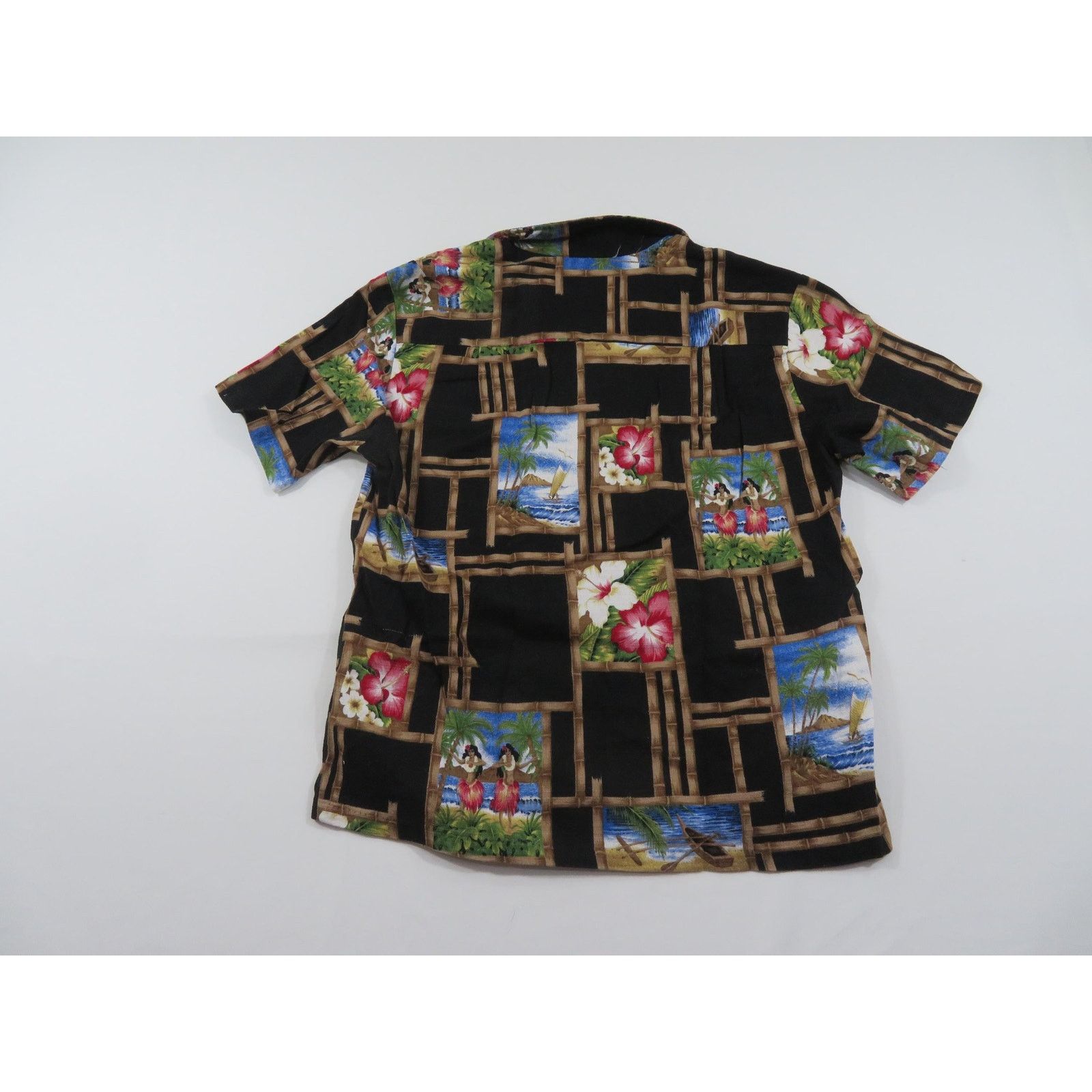 Other RJC Hawaiian Shirt, Camp Aloha, Cotton, Black Brown M 1990s Size US M / EU 48-50 / 2 - 2 Thumbnail