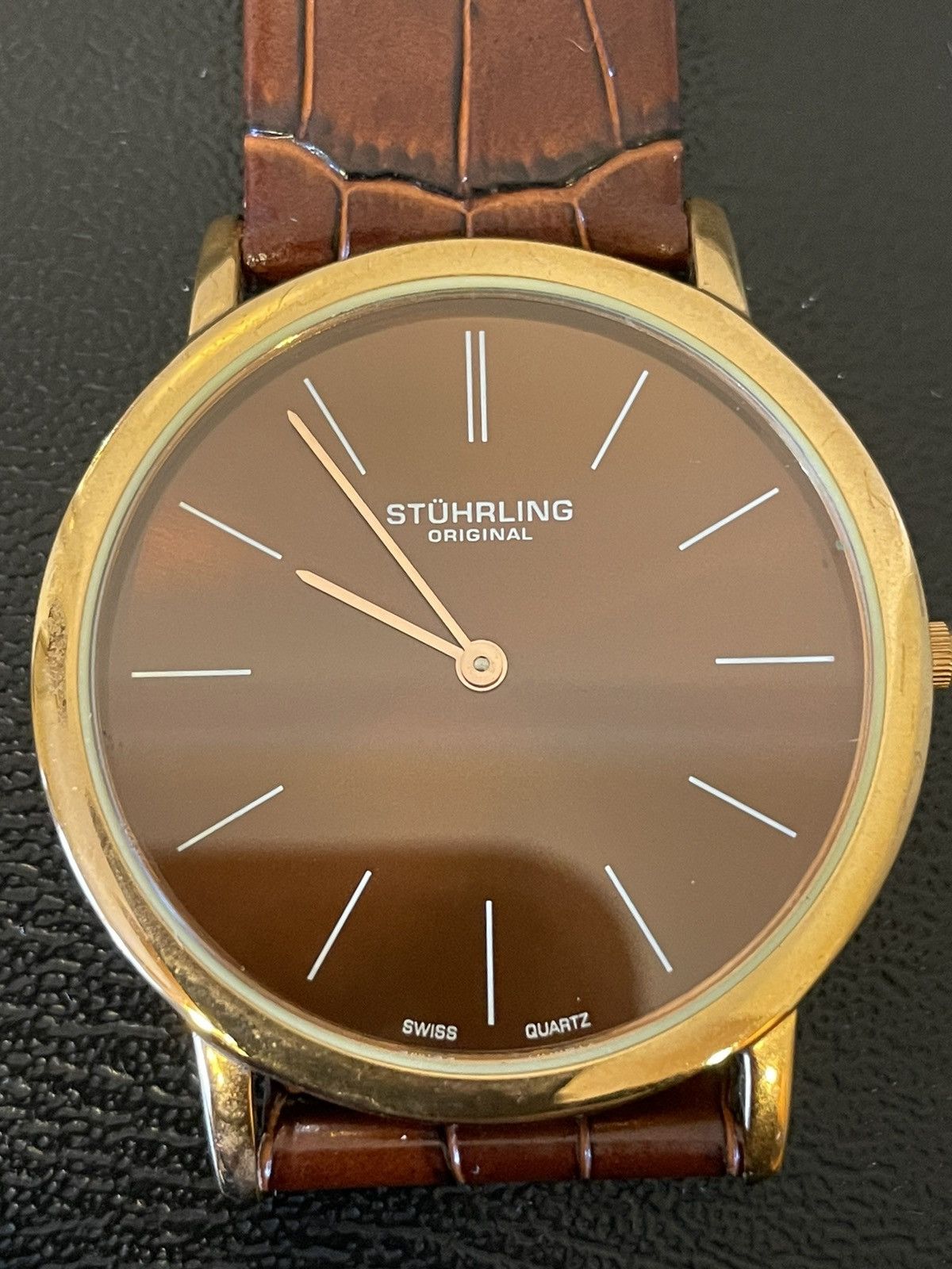 Sturhling Stuhrling Original Men’s Leather Band Watch Size ONE SIZE - 1 Thumbnail