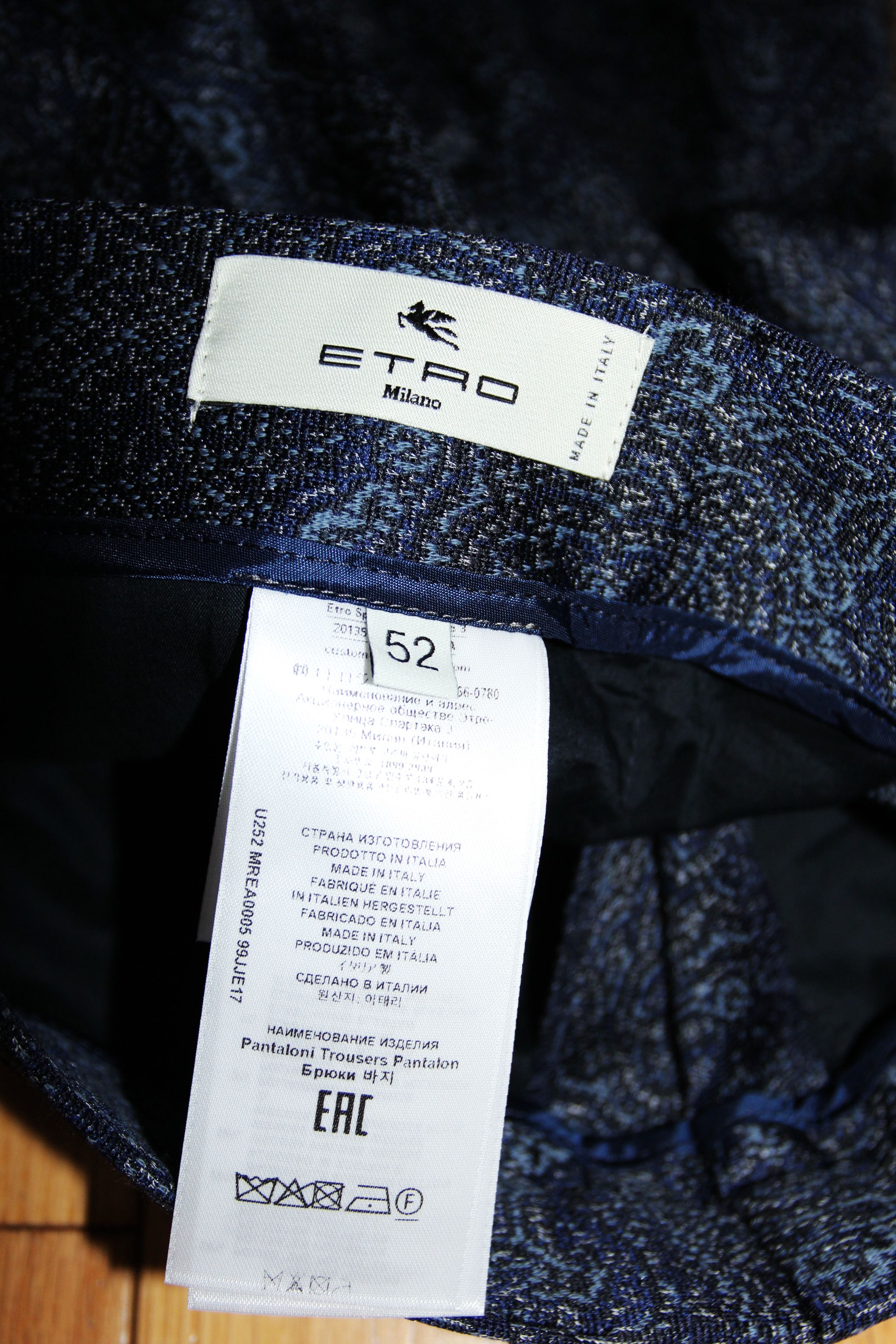 Etro BNWT AW25 ETRO PATTERNED JACQUARD TAILORED PANTS 52 Size US 36 / EU 52 - 8 Thumbnail