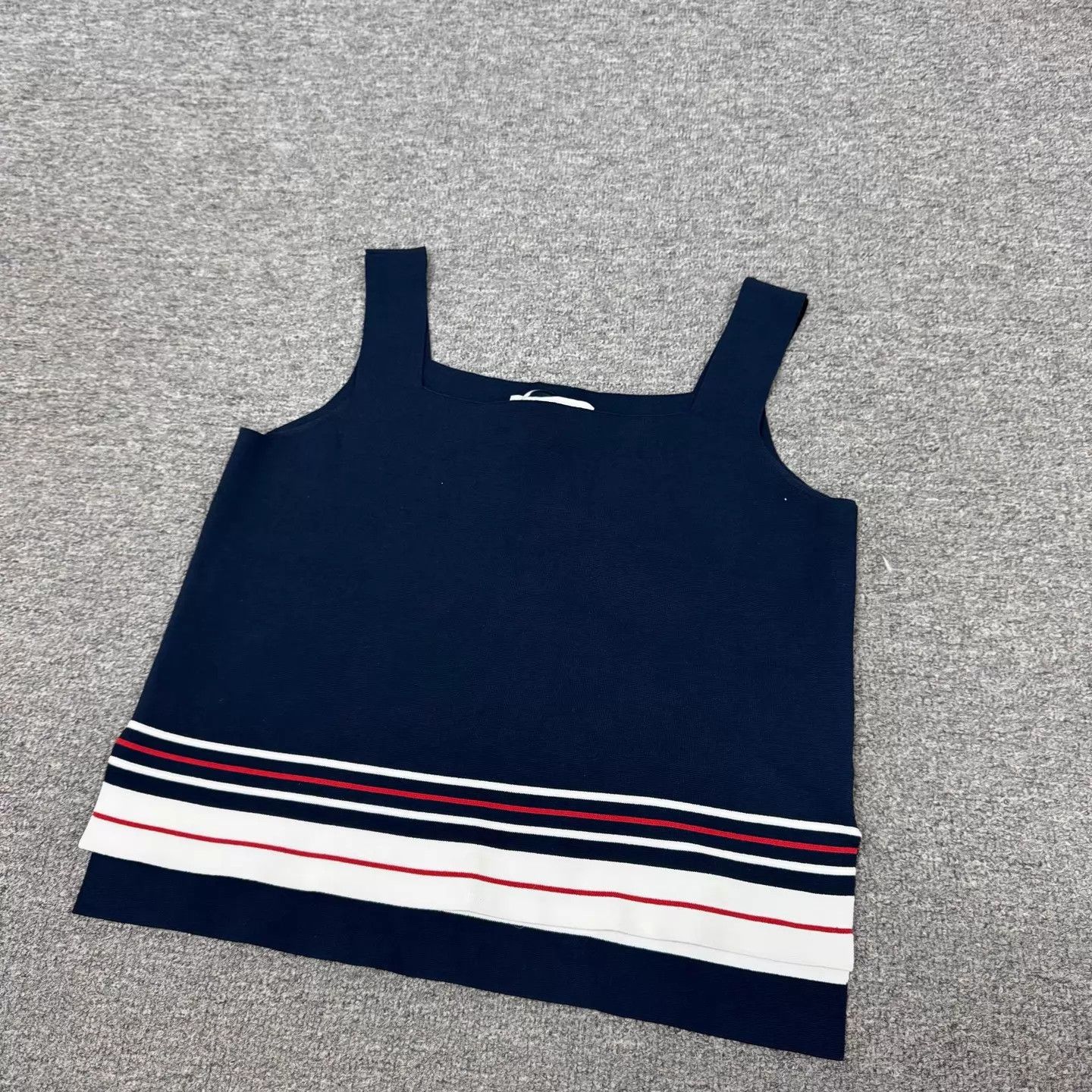 Thom Browne Thom Browne Navy/Red/White Stripe square-neck Cami 40 99new Size S / US 4 / IT 40 - 3 Thumbnail