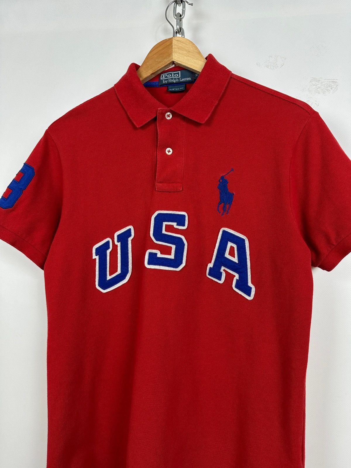 Polo Ralph Lauren Vintage Polo Ralph Lauren USA #3 Rugby Polo Shirt Chief Keef Size US M / EU 48-50 / 2 - 2 Thumbnail