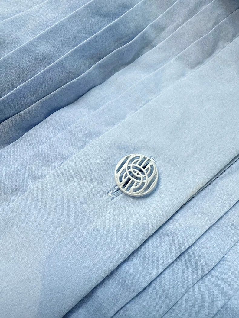 Chanel Chanel 20C Light Blue Long Sleeve Shirt Size M / US 6-8 / IT 42-44 - 5 Thumbnail