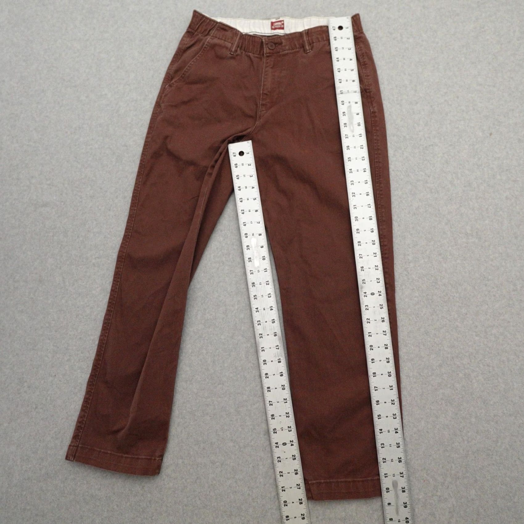 Levi's Levi’s XX Chino EZ Mens Small (31X28) Brown Pants Relaxed Inseam 28 Straight Jeans Size US 31 - 3 Thumbnail