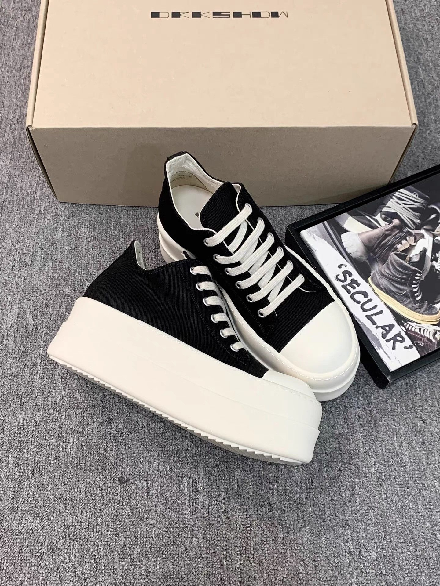 Rick Owens Rick Owens Drkshdw Canvas Low-Top Big Converse K34 Size US 6 / IT 36 - 3 Thumbnail