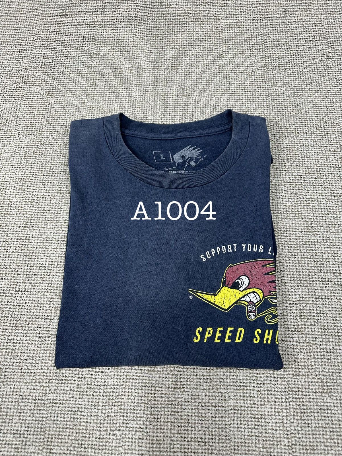 Vintage Vintage Sun Faded Speed Shop Racing Tshirt A1004 Size US L / EU 52-54 / 3 - 9 Thumbnail