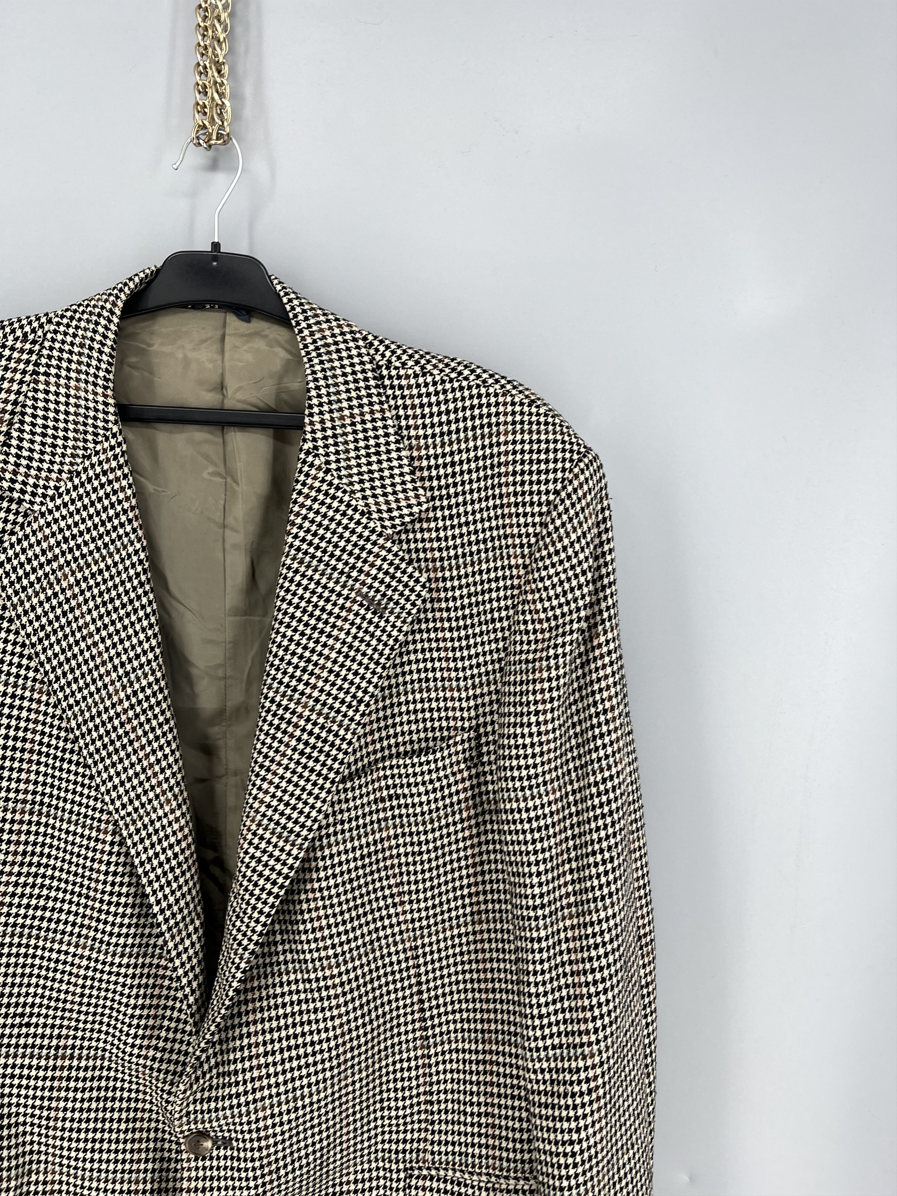 Polo Ralph Lauren Vintage Polo Ralph Lauren Houndstooth Silk Cotton Mens Size 48R - 5 Thumbnail