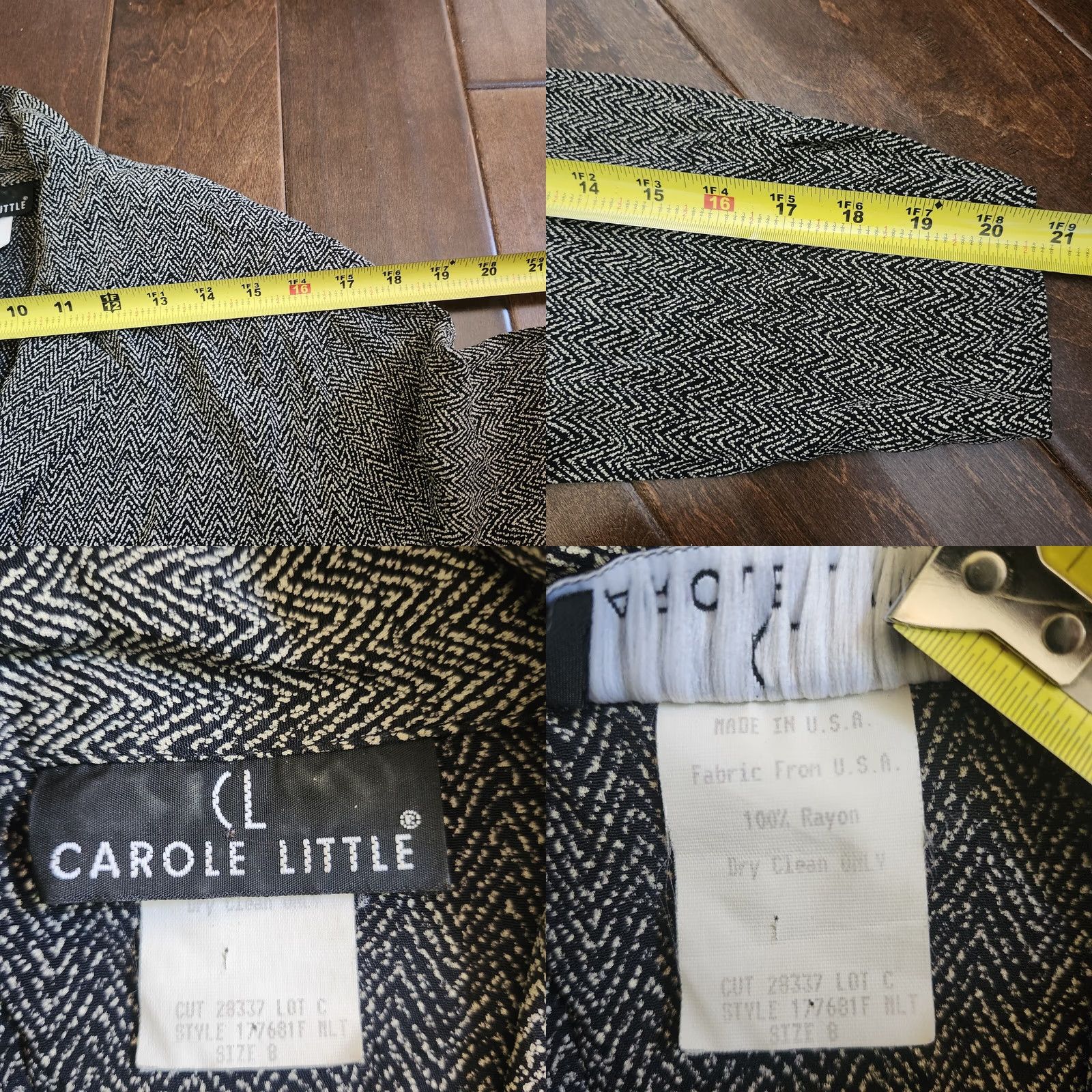 Vintage Carole Little Jacket Womens 8 Gray Women Long Sleeve Button Size Size M / US 6-8 / IT 42-44 - 9 Thumbnail