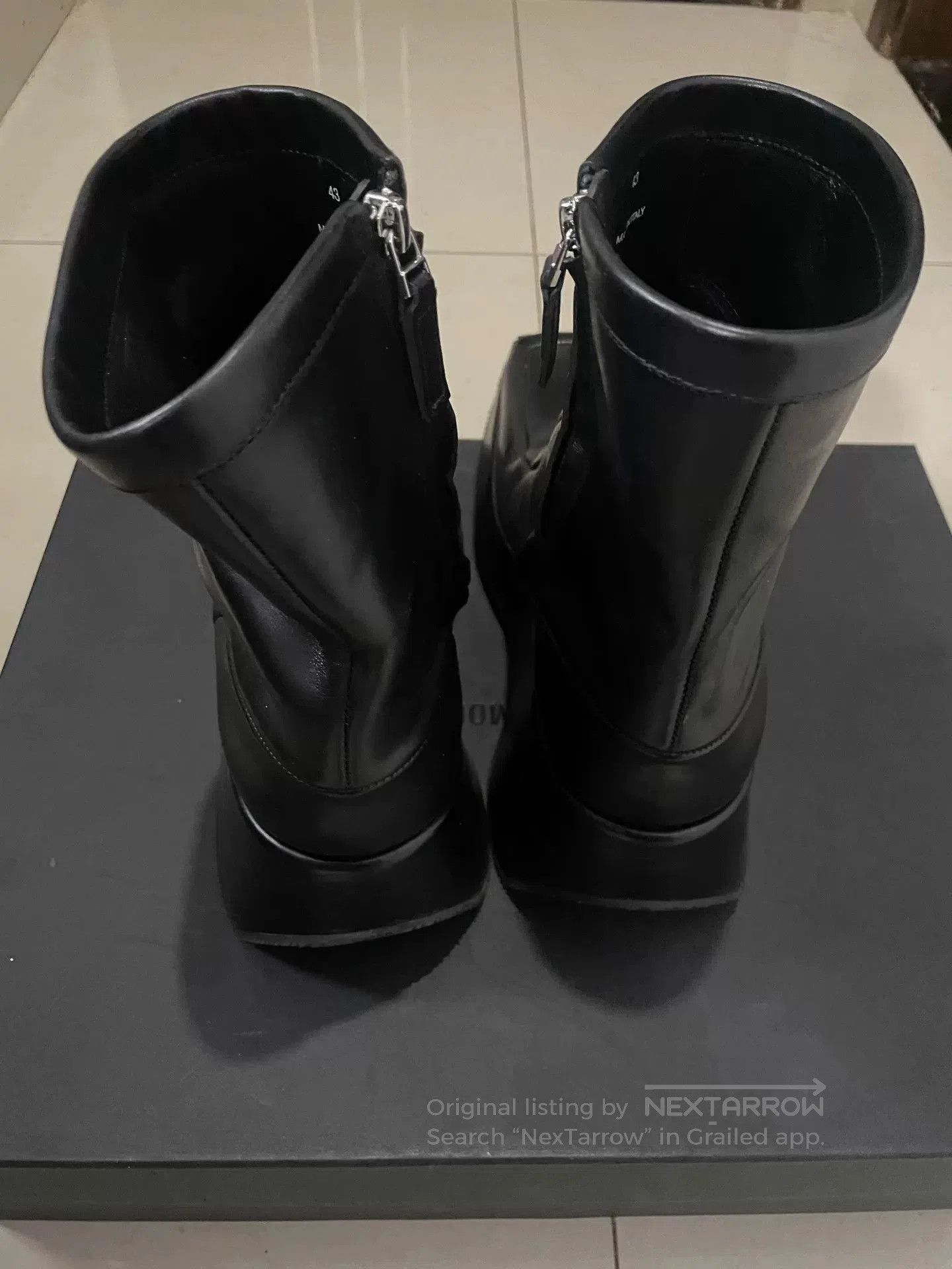 Raf Simons Raf Simons 22FW Square Toe Wedge Ankle Boots. Size US 10 / EU 43 - 4 Thumbnail