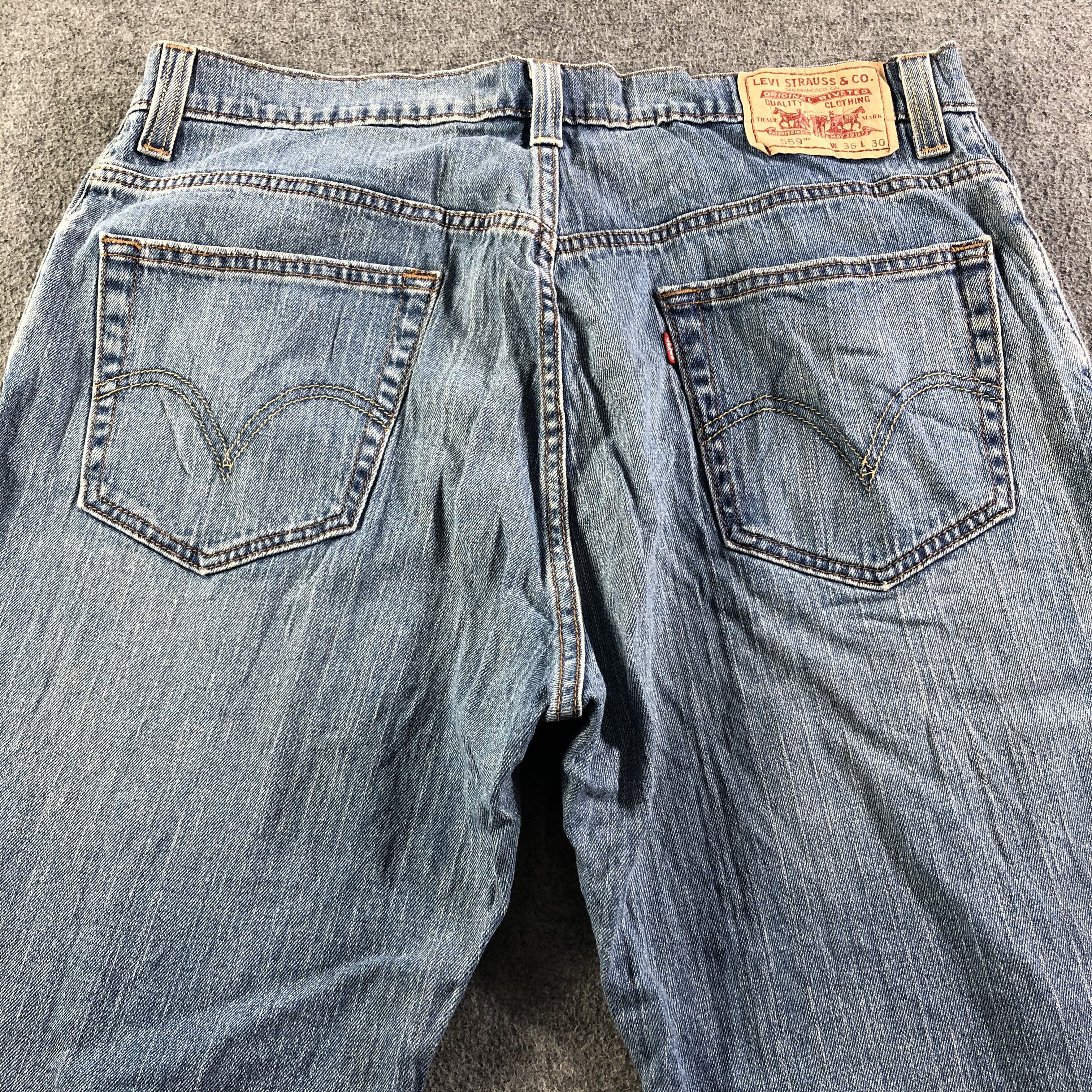 Levi's Vintage Blue Wash Levis 559 Jeans-J3219 Size US 36 / EU 52 - 4 Thumbnail