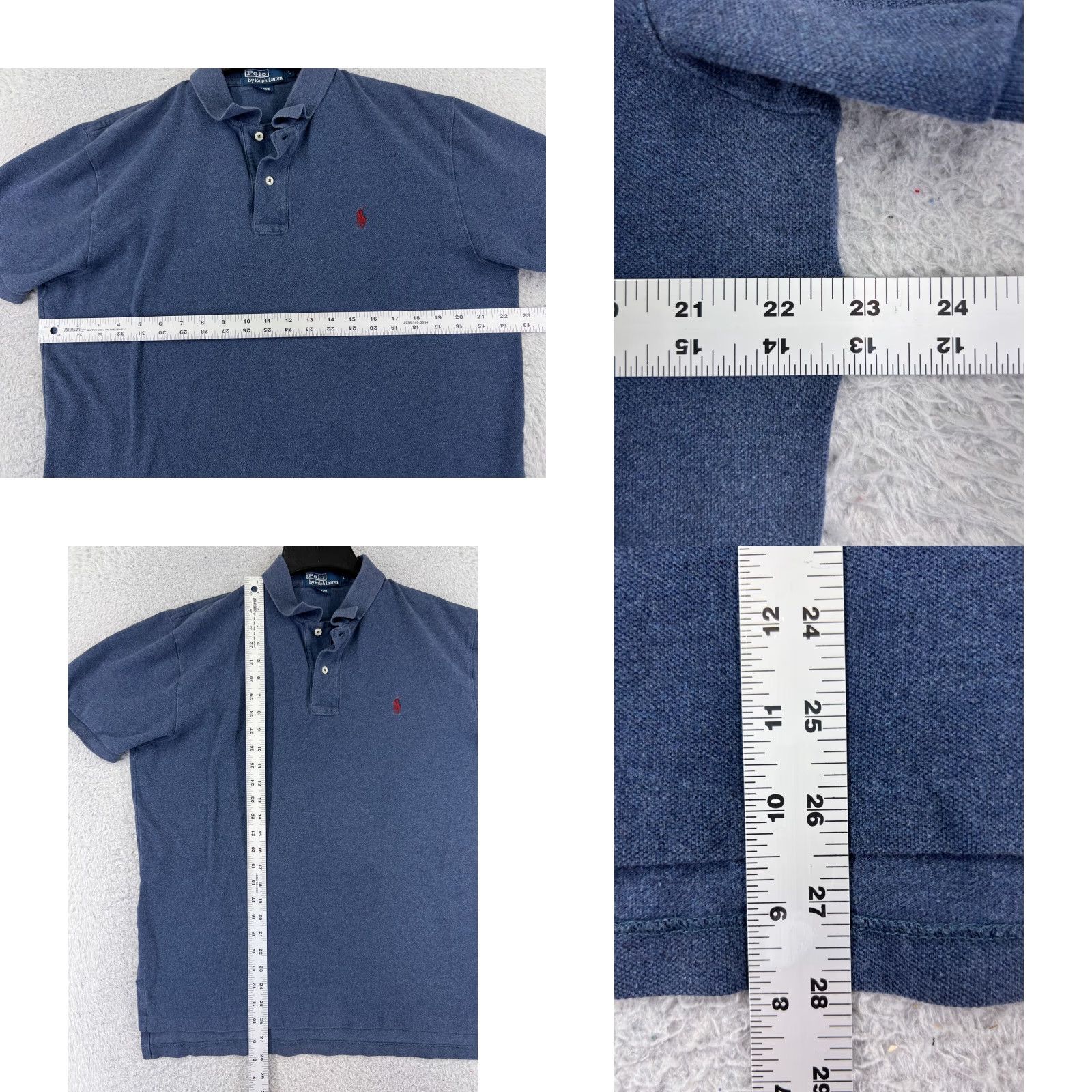 Ralph Lauren VINTAGE Ralph Lauren Polo Shirt Mens Large Blue 100% Cotton Knit Golf Shirt Size US L / EU 52-54 / 3 - 8 Thumbnail