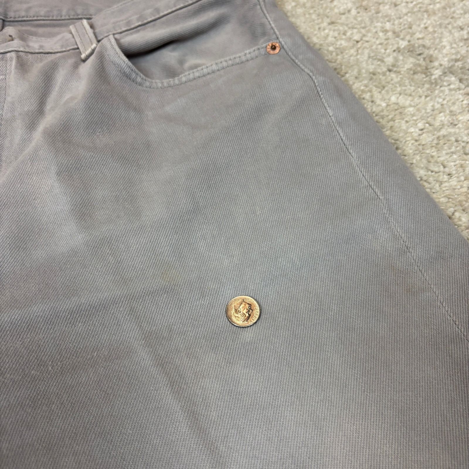 Levi's × Vintage Vintage 90s Levi's 501 Straight Leg Gray Denim Jeans 36x30 Size US 36 / EU 52 - 13 Thumbnail