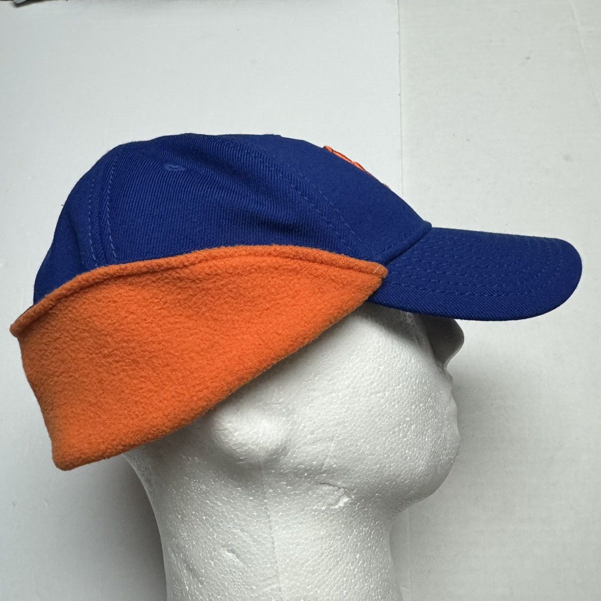 New Era RARE New Era NY Mets Fitted Hat W/ Flip Down Protector S/M Size ONE SIZE - 3 Thumbnail