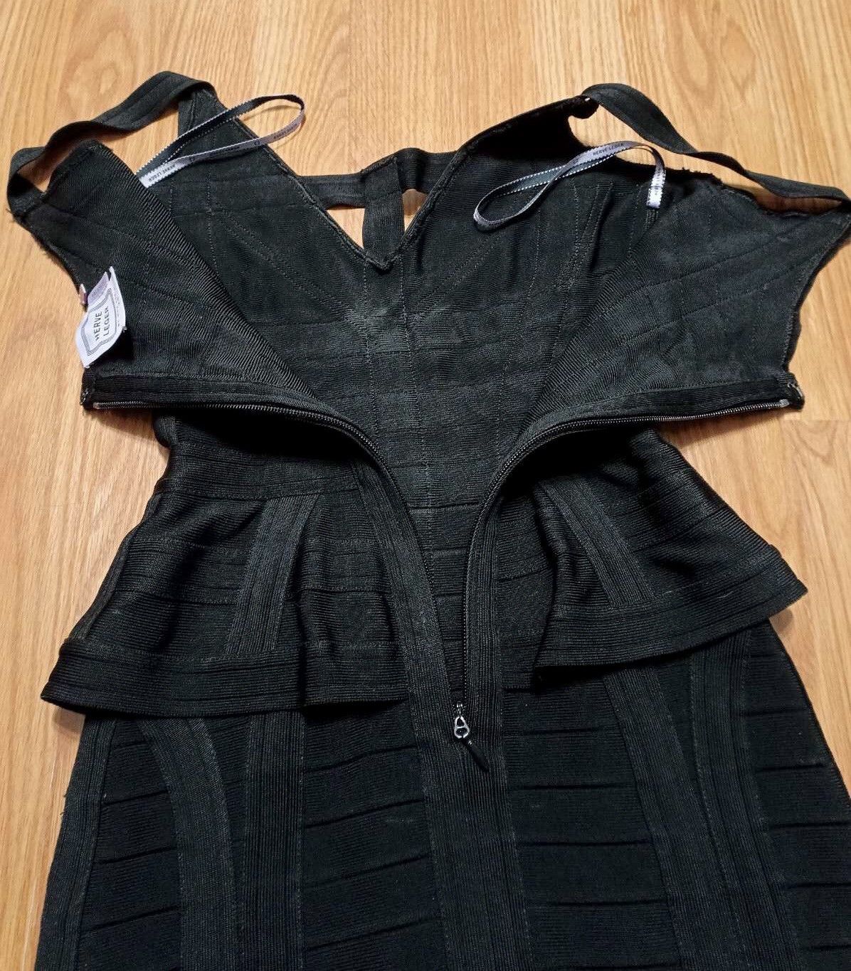 Herve Leger HERVE LEGER Peplum Waist Caging Structured Bandage Dress XS Size XS / US 0-2 / IT 36-38 - 6 Thumbnail