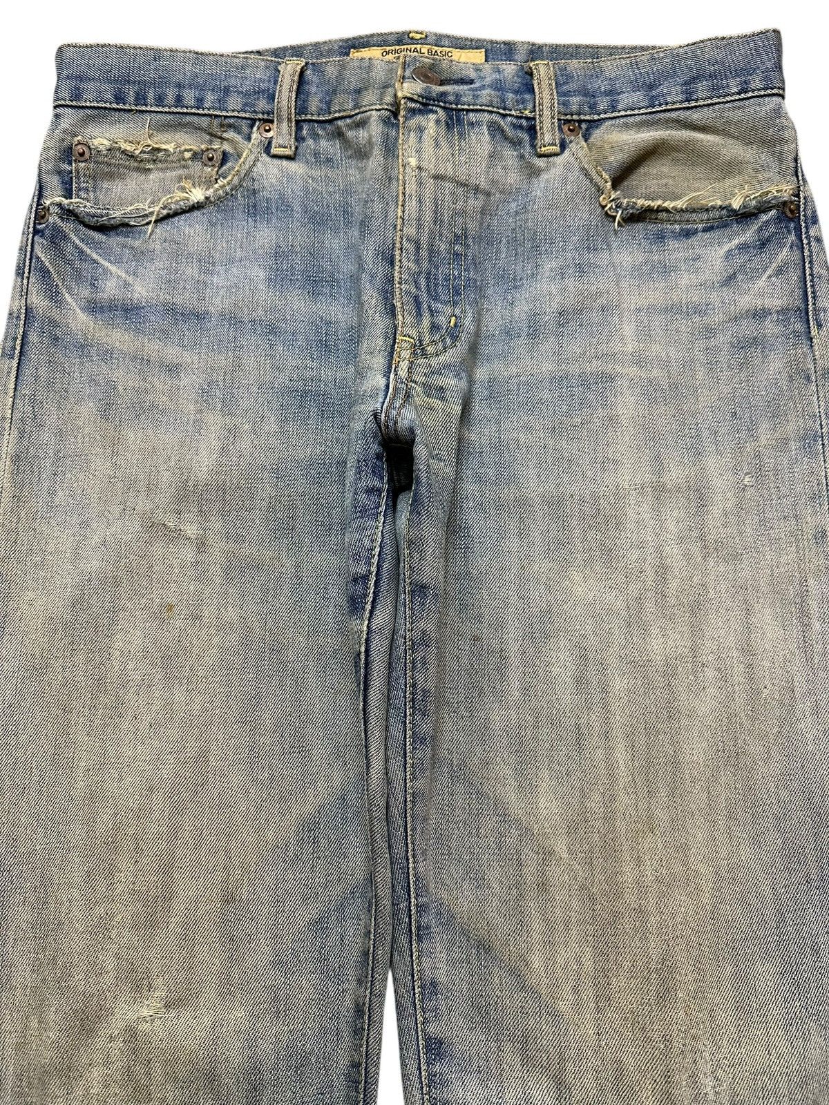 Japanese Brand Vintage Japanese Uniqlo Mud Wash Distress Style Jeans Size US 32 / EU 48 - 3 Thumbnail
