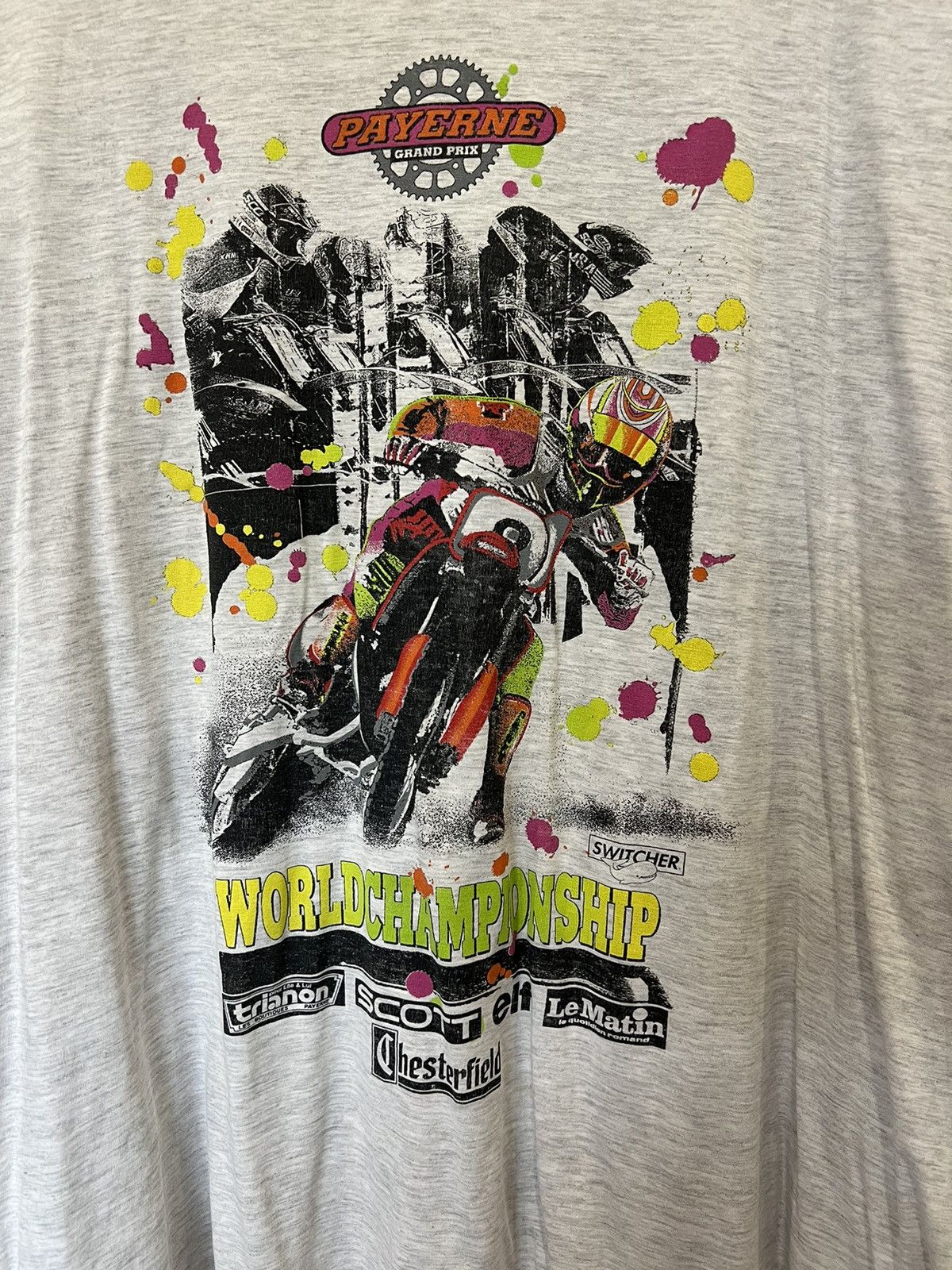 Vintage Vintage Switcher Payerne Moto Champions T Shirt Size US L / EU 52-54 / 3 - 2 Thumbnail