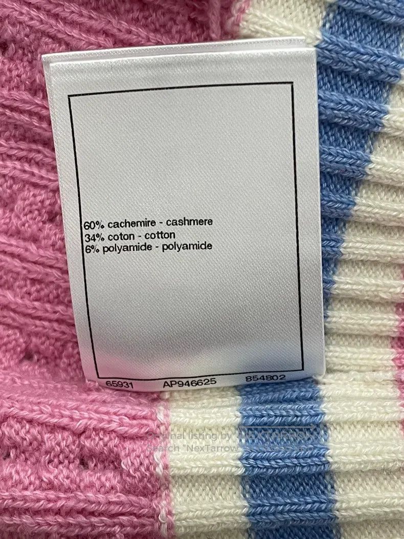 Chanel Chanel Pink striped hanging neck knit Size XS / US 0-2 / IT 36-38 - 7 Thumbnail