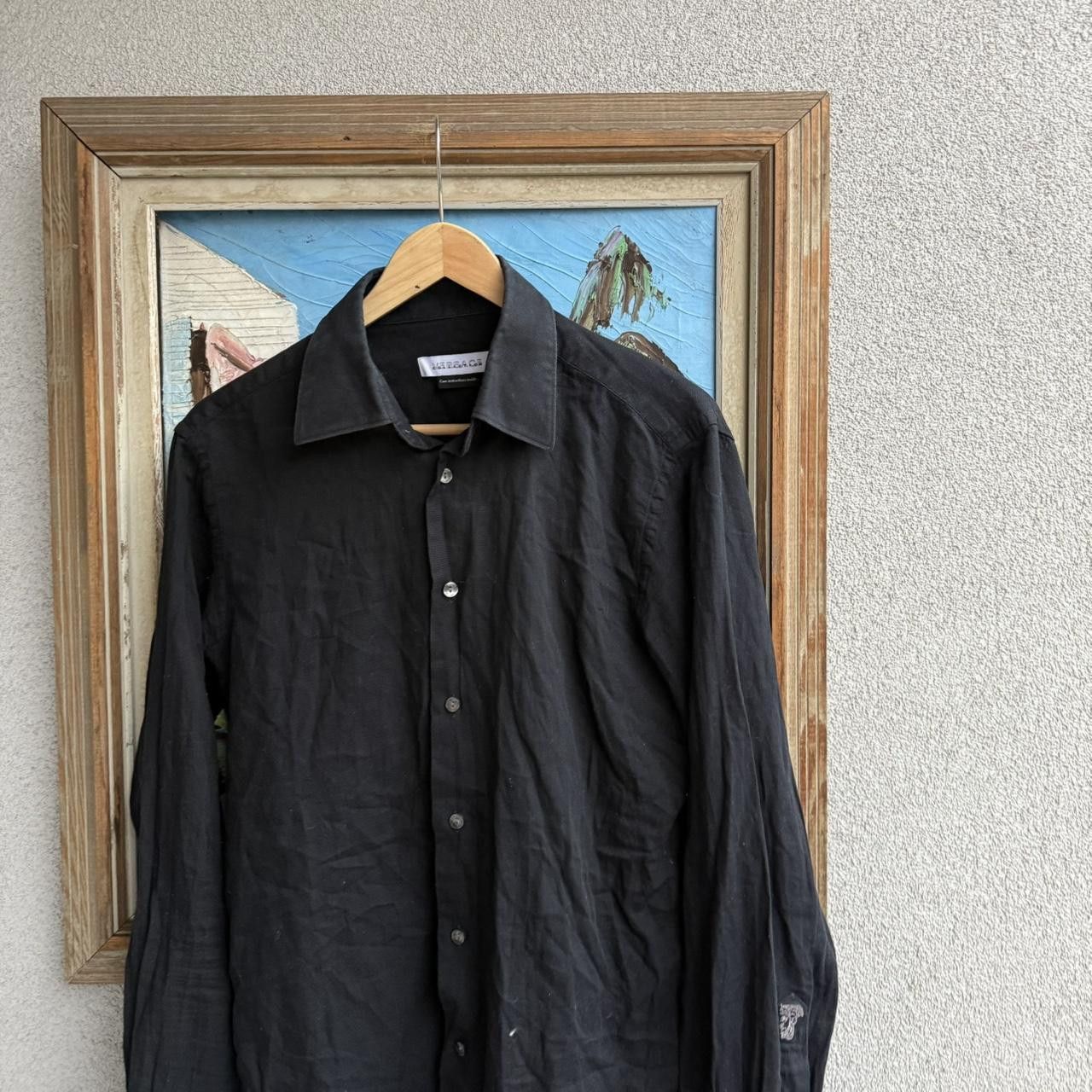 Versace Versace Black Button Up Shirt Minimalist Italian Designer Size US M / EU 48-50 / 2 - 8 Thumbnail
