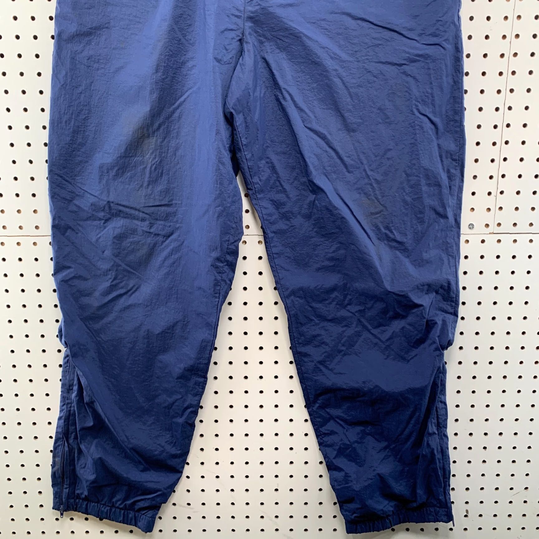 Nike VINTAGE Nike Windbreaker Pants Mens Large 38x31 Blue White Swoosh Lined 90s Size US 33 - 3 Thumbnail