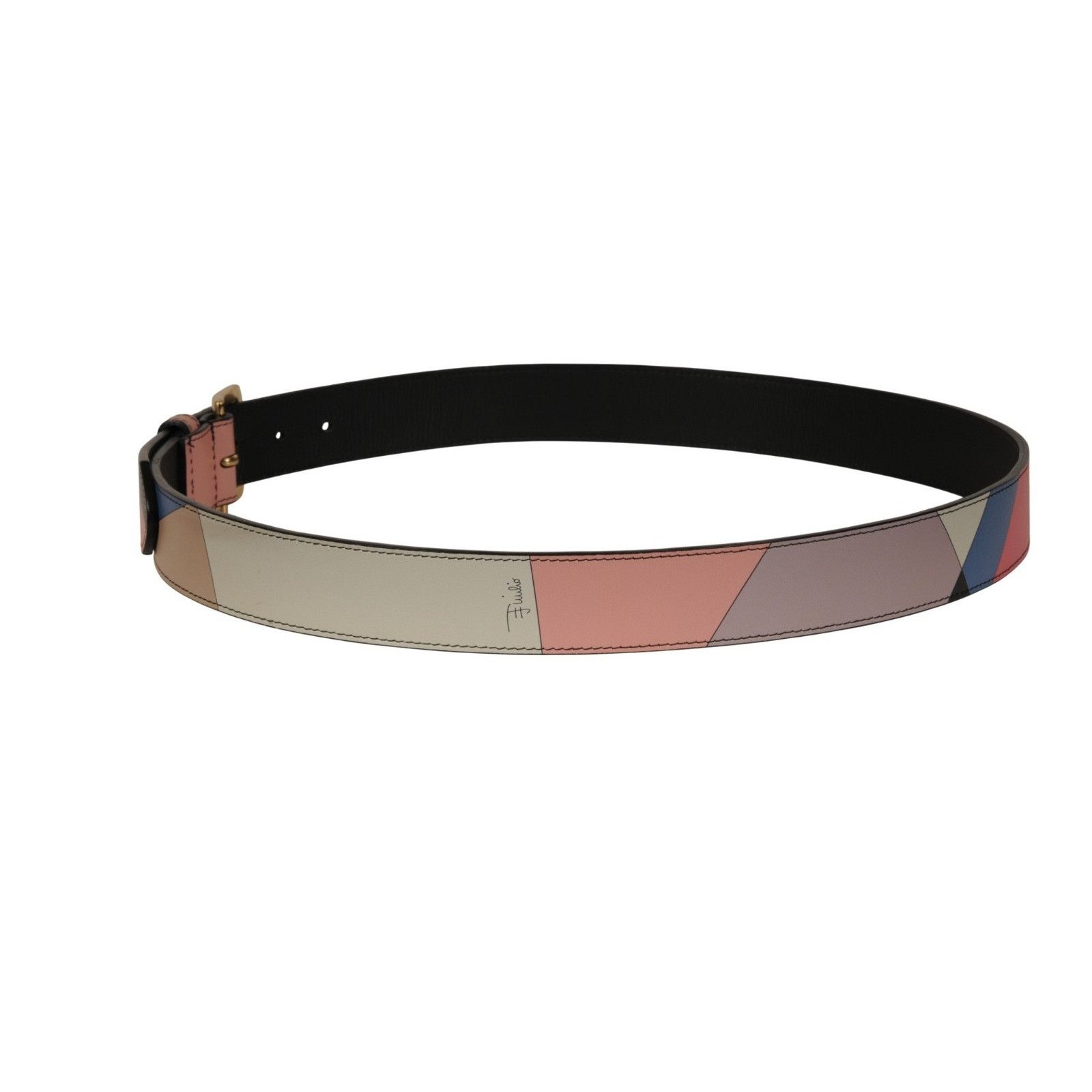 Supreme Emilio Pucci Supreme Logo Leather Belt Dusty Pink Blue Tan Size ONE SIZE - 11 Thumbnail