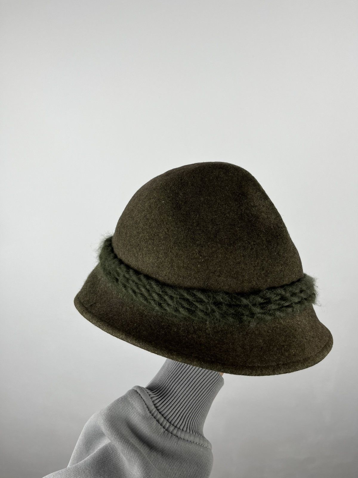 Vintage Vintage Austrian Wool Felt Alpine Hat Green Loden Style Size ONE SIZE - 2 Thumbnail