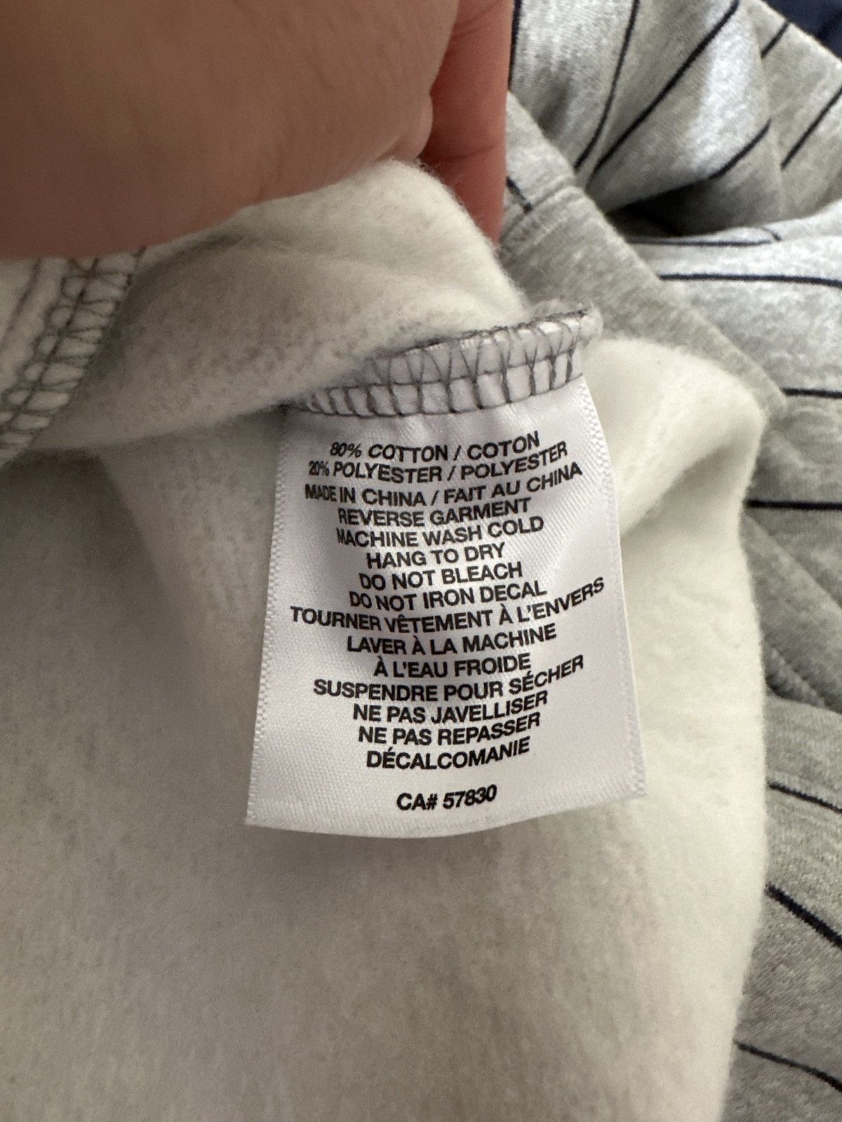 Drake × October's Very Own OVO Pinstripe Hoodie Grey Size US M / EU 48-50 / 2 - 5 Thumbnail