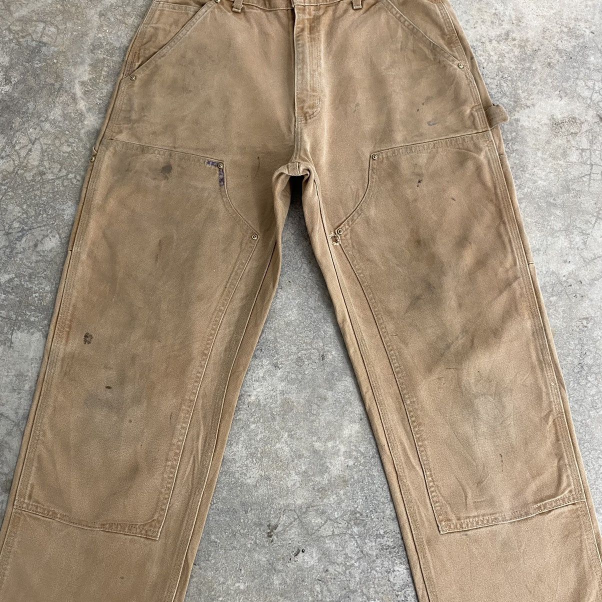 Carhartt VTG Carhartt Double Knee Raw Hem Dirty Carpenter Pants Size US 32 / EU 48 - 4 Thumbnail