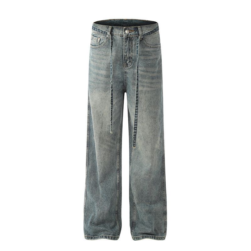 Jean American lace-up vintage distressed wide-leg Vibe jeans Size US 32 / EU 48 - 1 Thumbnail