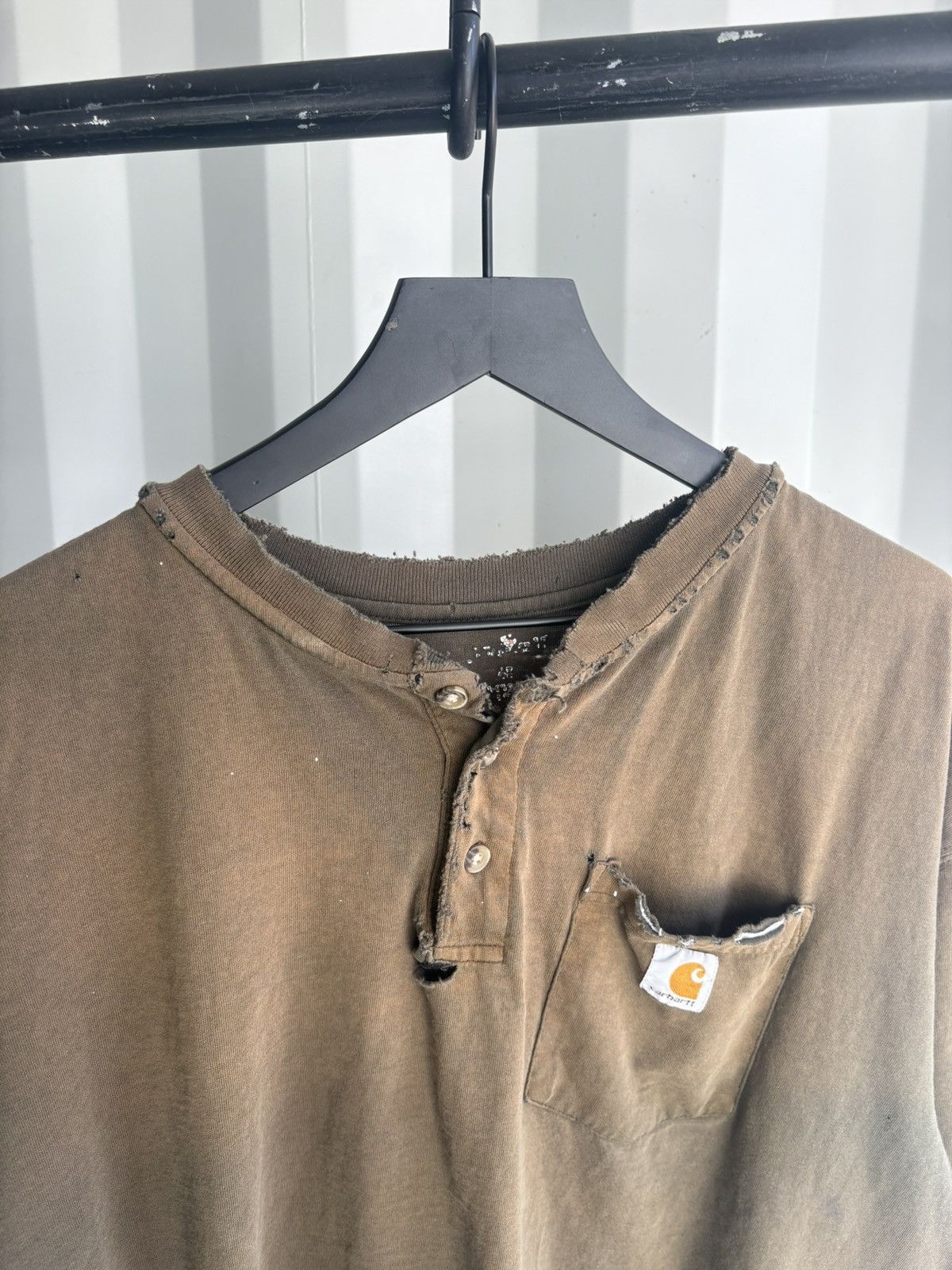 Vintage Thrashed Distressed Sun Faded Button Shirt ERD Grunge WCC Size US XXL / EU 58 / 5 - 5 Thumbnail