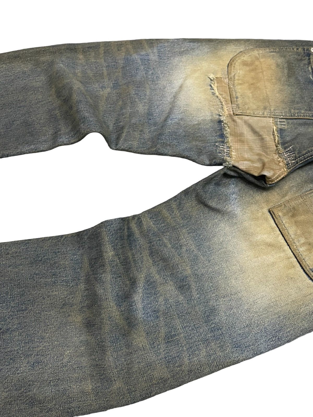Hysteric Glamour × R.Newbold R.Newbold Muddy Wash Carpenter Distressed Repaired Jeans Size US 30 / EU 46 - 18 Thumbnail