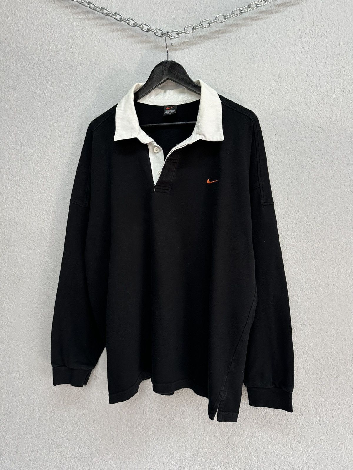 Nike Vintage Nike Polo Rugby Long Sleeve Embroidered Logo Y2K Size US XL / EU 56 / 4 - 3 Thumbnail