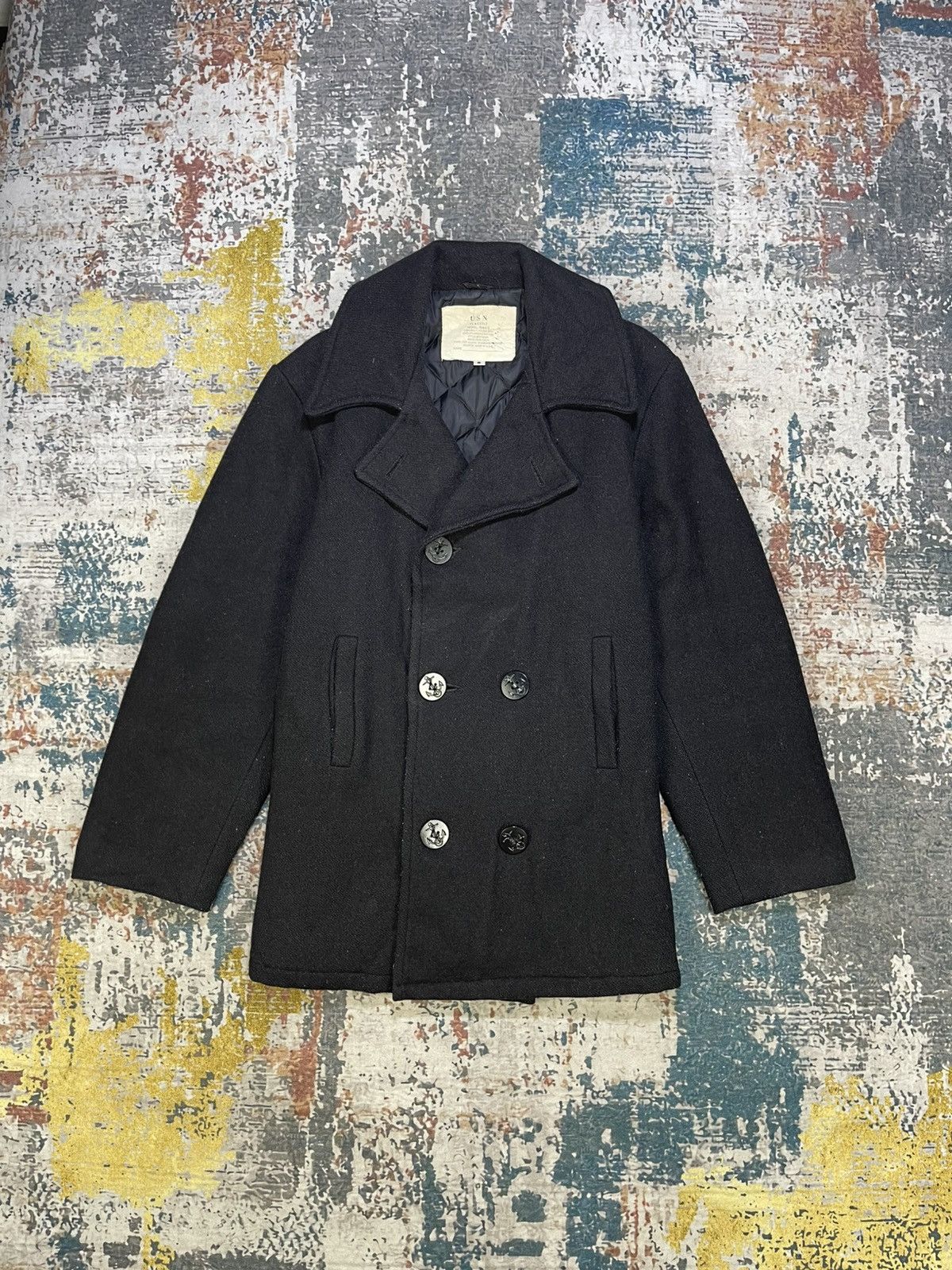 Vintage Vintage USN Navy Issue Peacoat Size US S / EU 44-46 / 1 - 1 Thumbnail
