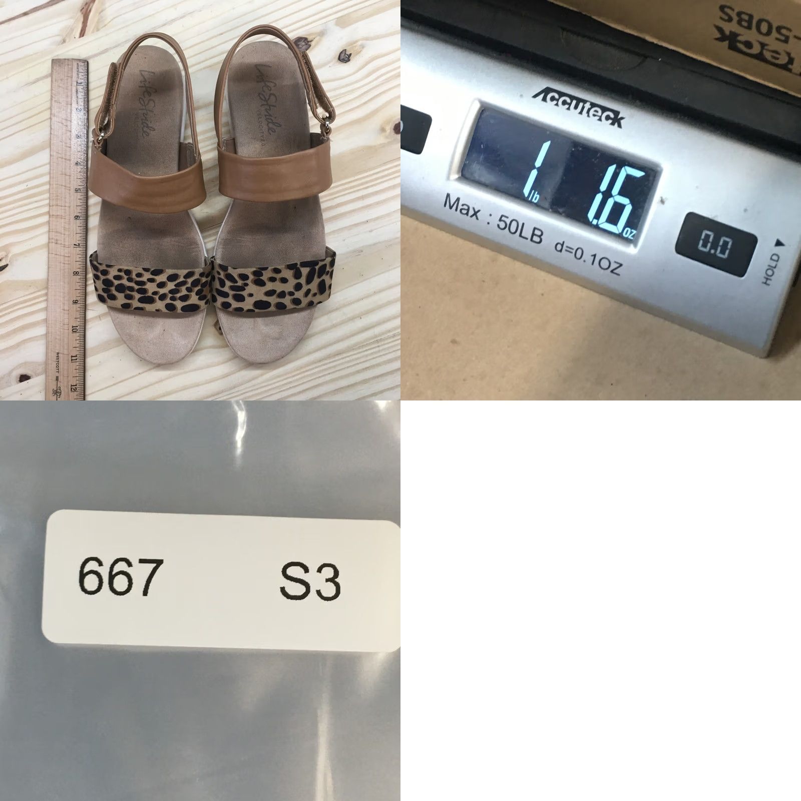 Vintage LifeStride Sandals Velocity 2.0 Two Straps Slingback Brown Womens 10 M Casual Flat Slingback Shoes Size US 10 / IT 40 - 9 Thumbnail