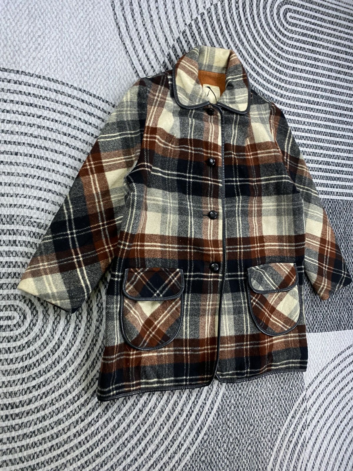 Original Penguin Vintage Penguin Fashion Plaid Flannel Wool Jacket Size US L / EU 52-54 / 3 - 3 Thumbnail